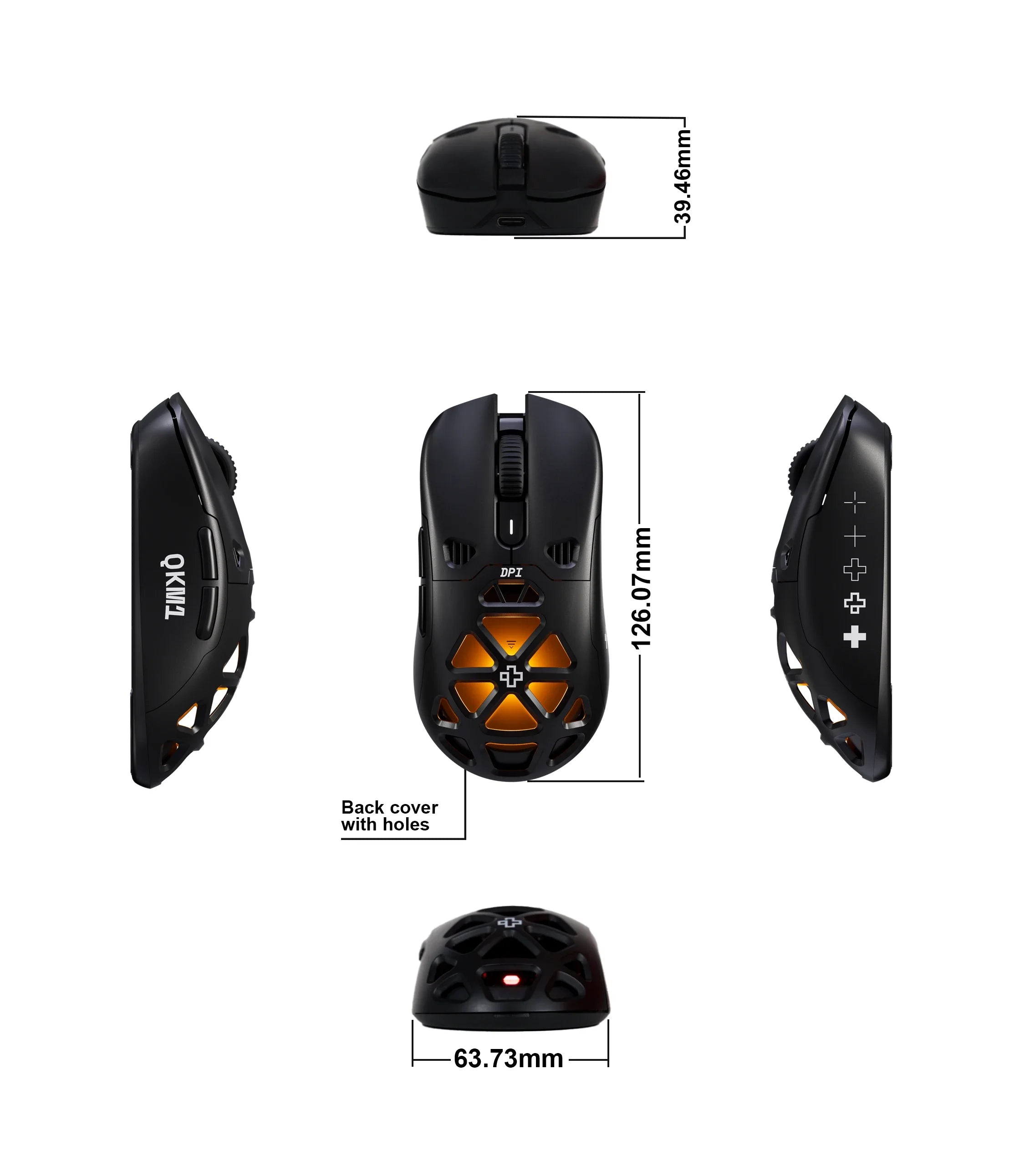 mysz QwertyKey QKM1 bezprzewodowa Bluetooth Charging Dock czarna