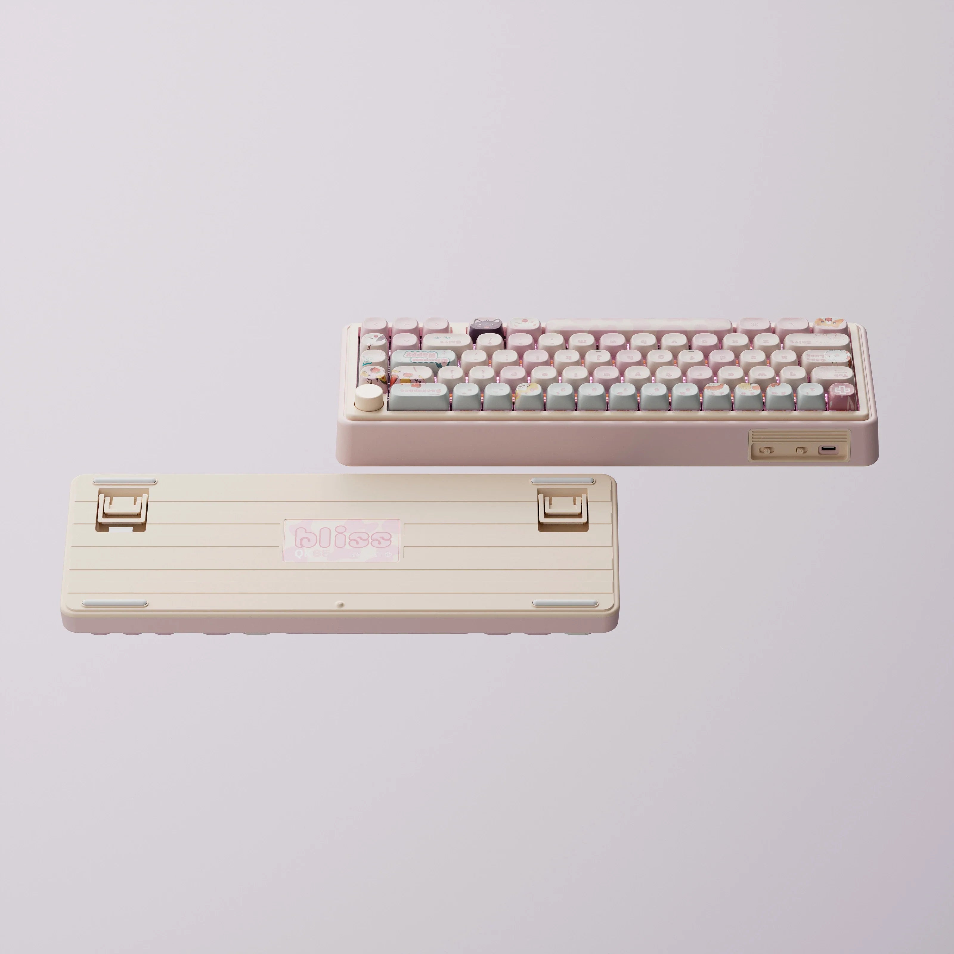 QwertyKey65 Pro Bliss – Bezprzewodowa Klawiatura Mechaniczna Gamingowa, Hotswap, Full RGB, VIA