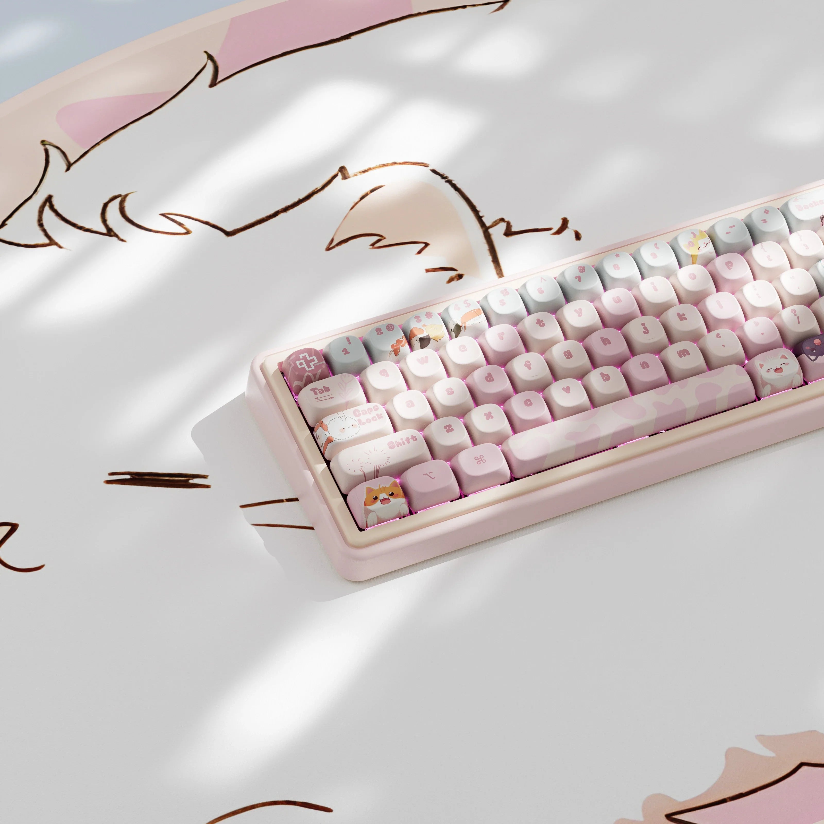 QwertyKey65 Pro Bliss – Bezprzewodowa Klawiatura Mechaniczna Gamingowa, Hotswap, Full RGB, VIA