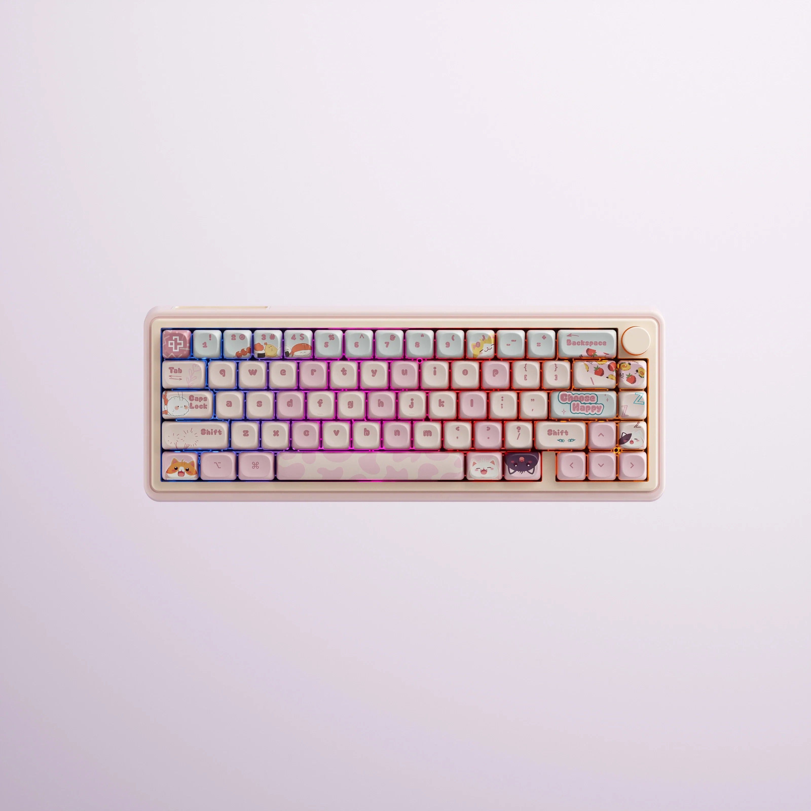 QwertyKey65 Pro Bliss – Bezprzewodowa Klawiatura Mechaniczna Gamingowa, Hotswap, Full RGB, VIA