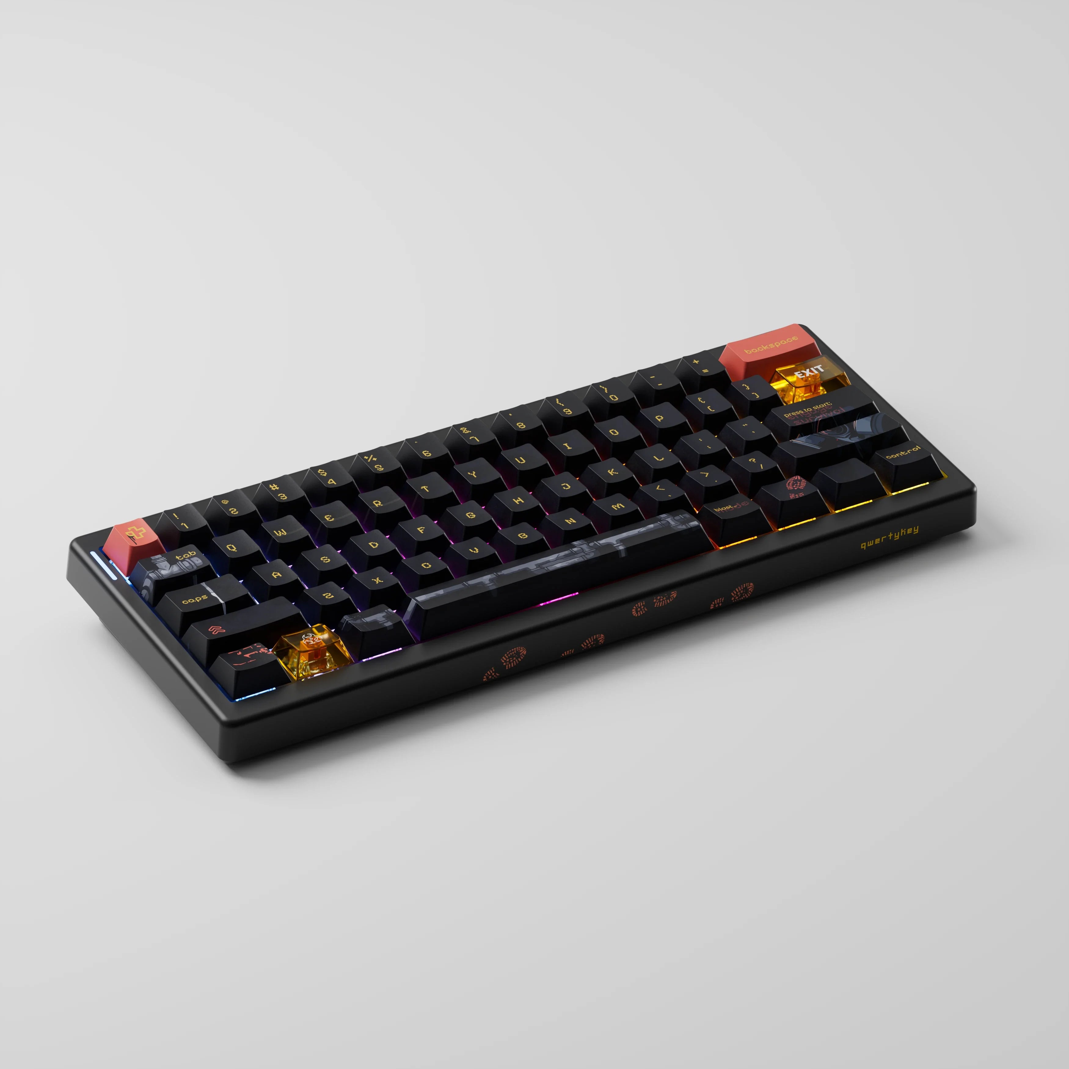 QwertyKey61 PRO Fallout - bezprzewodowa klawiatura mechaniczna gamingowa, Hotswap, RGB