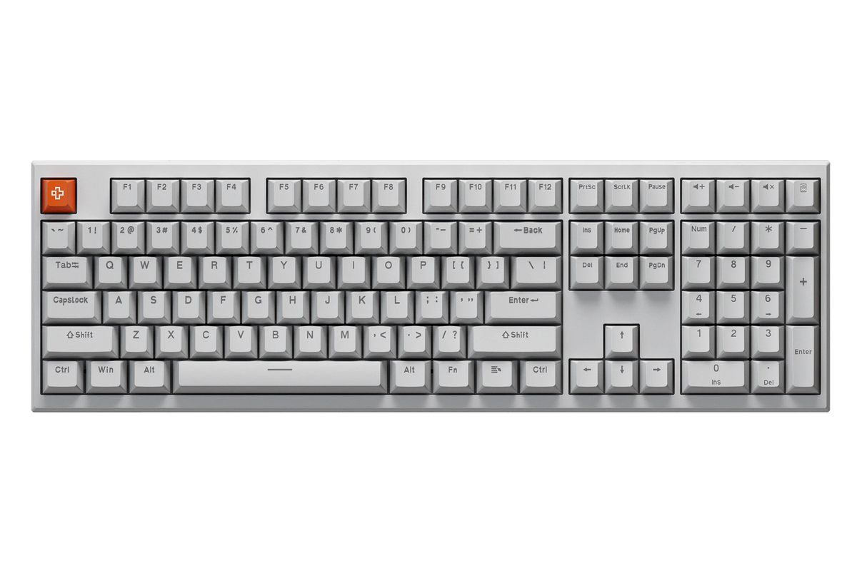 QwertyKey H100 Pro V2 Biała – Bezprzewodowa Klawiatura Mechaniczna Gamingowa, Hotswap, Gasket, Full RGB