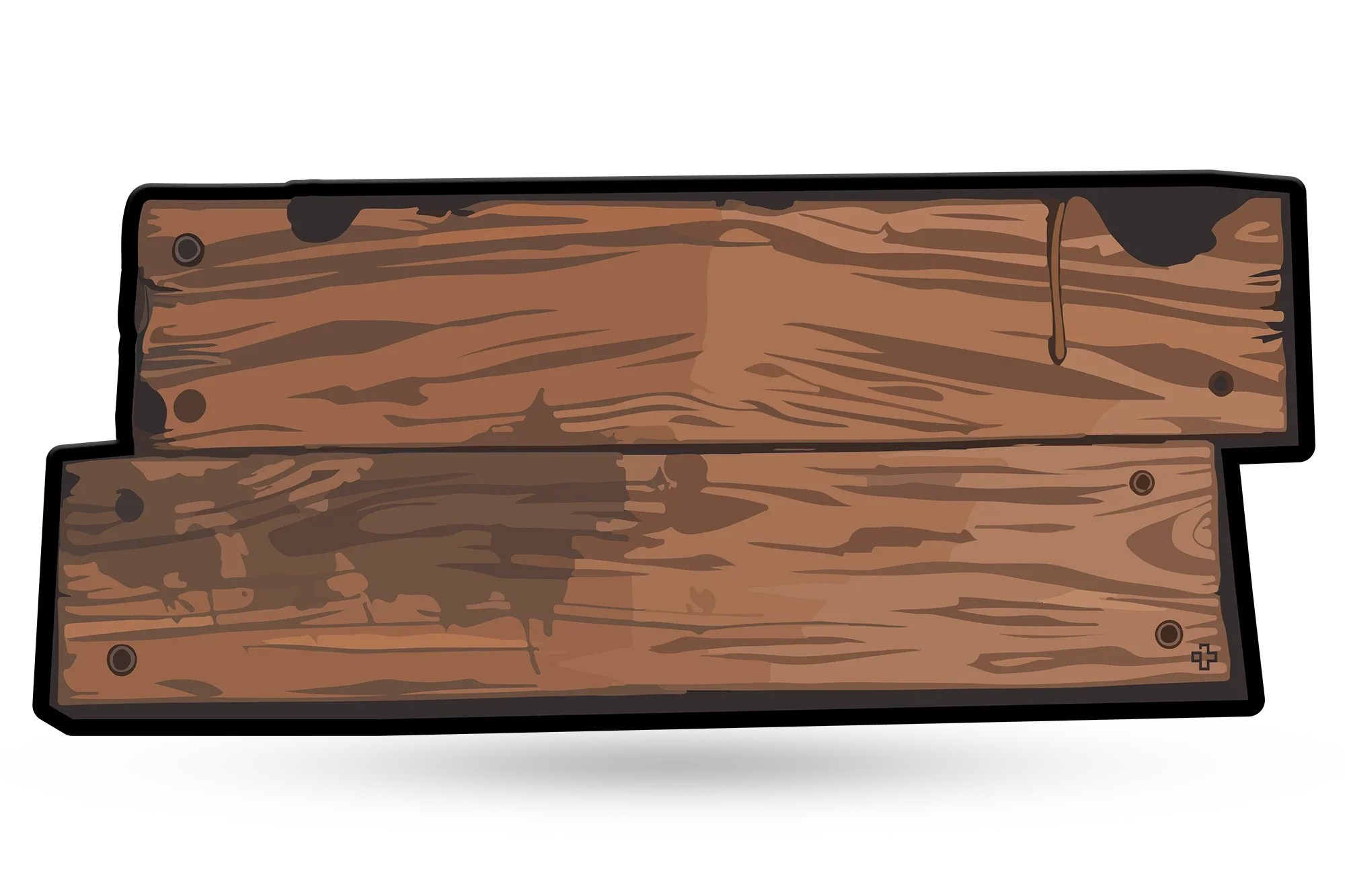 Deskmat / podkładka pod mysz QwertyKey Wood 4 mm obszyte krawędzie