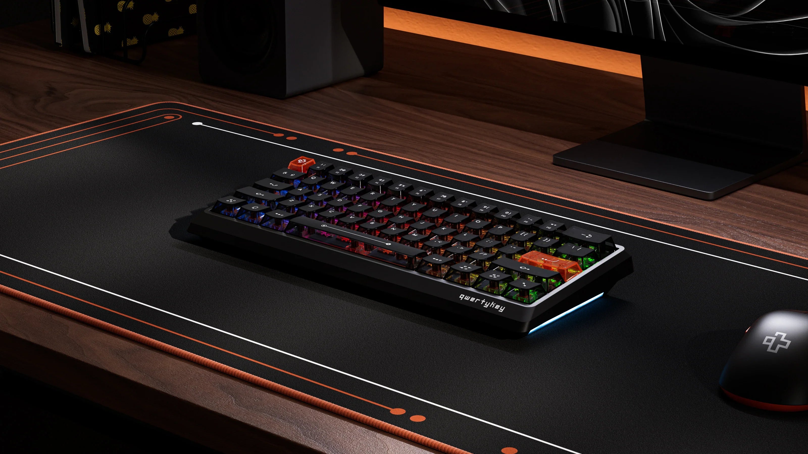 QwertyKey QK61 HE Phantom Czarna – Magnetyczna Klawiatura Gamingowa Hall Effect, Rapid Trigger, Snap Tap, Full RGB
