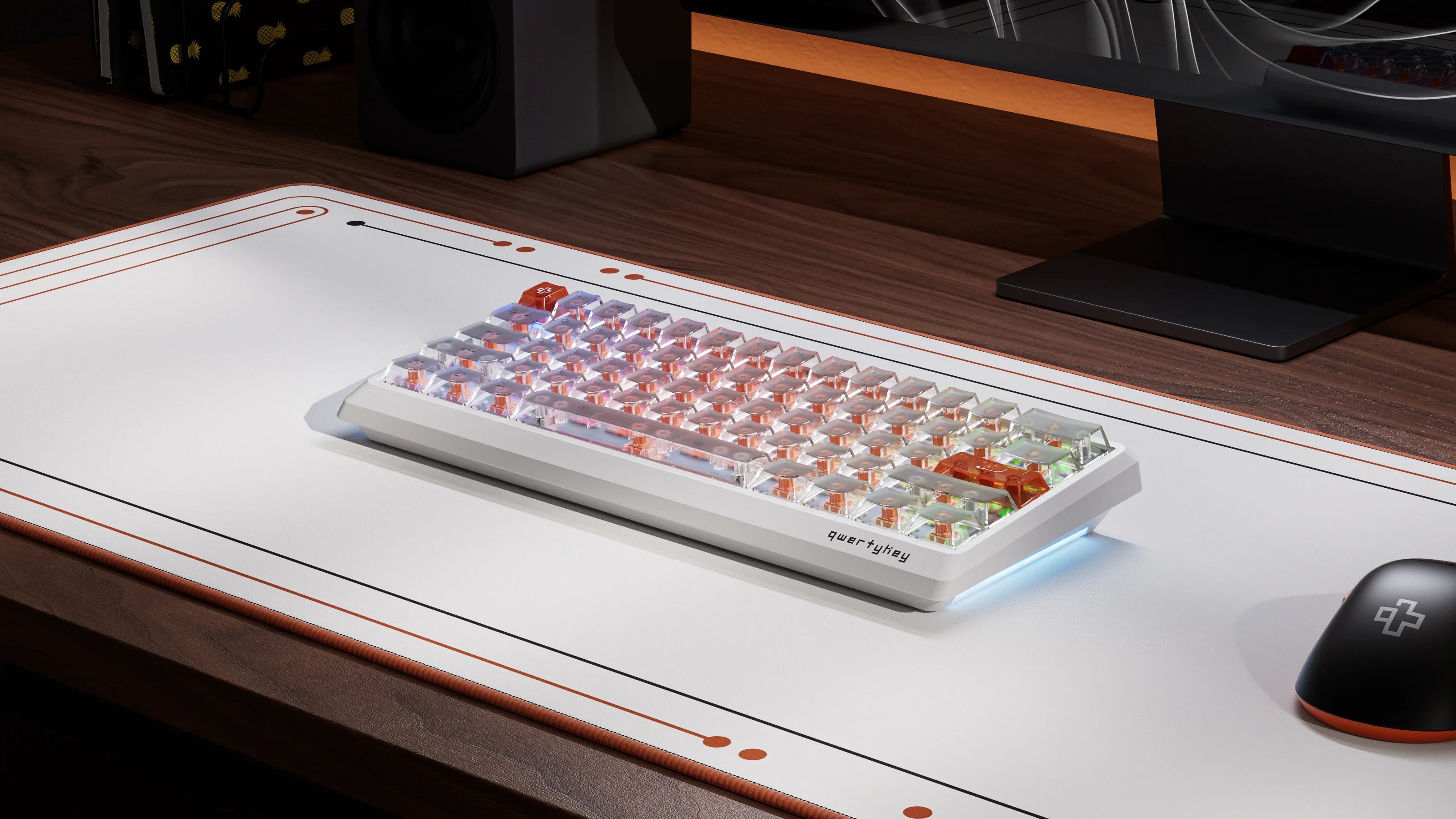 QK61 HE Phantom Biała – Klawiatura Gamingowa Hall Effect z Rapid Trigger, RGB, Magnetycznymi Przełącznikami i Snap Tap