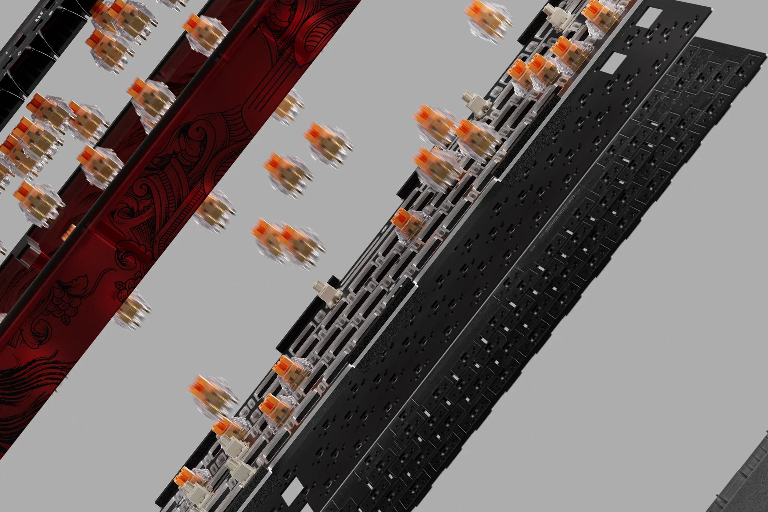 QwertyKey65 Pro Dracula – Bezprzewodowa Klawiatura Mechaniczna Gamingowa, Hotswap, Full RGB, VIA