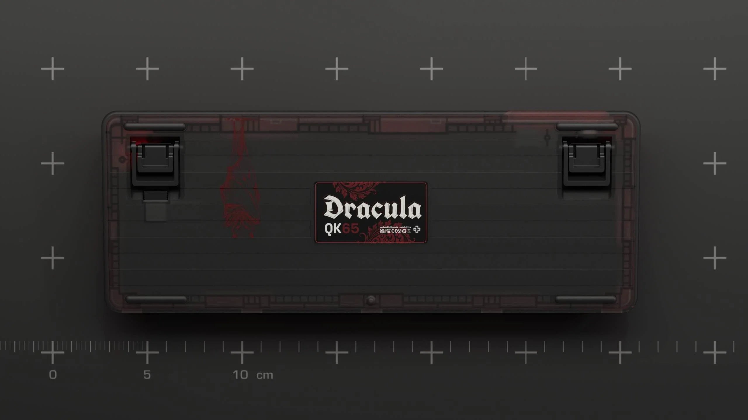 QwertyKey65 Pro Dracula – Bezprzewodowa Klawiatura Mechaniczna Gamingowa, Hotswap, Full RGB, VIA