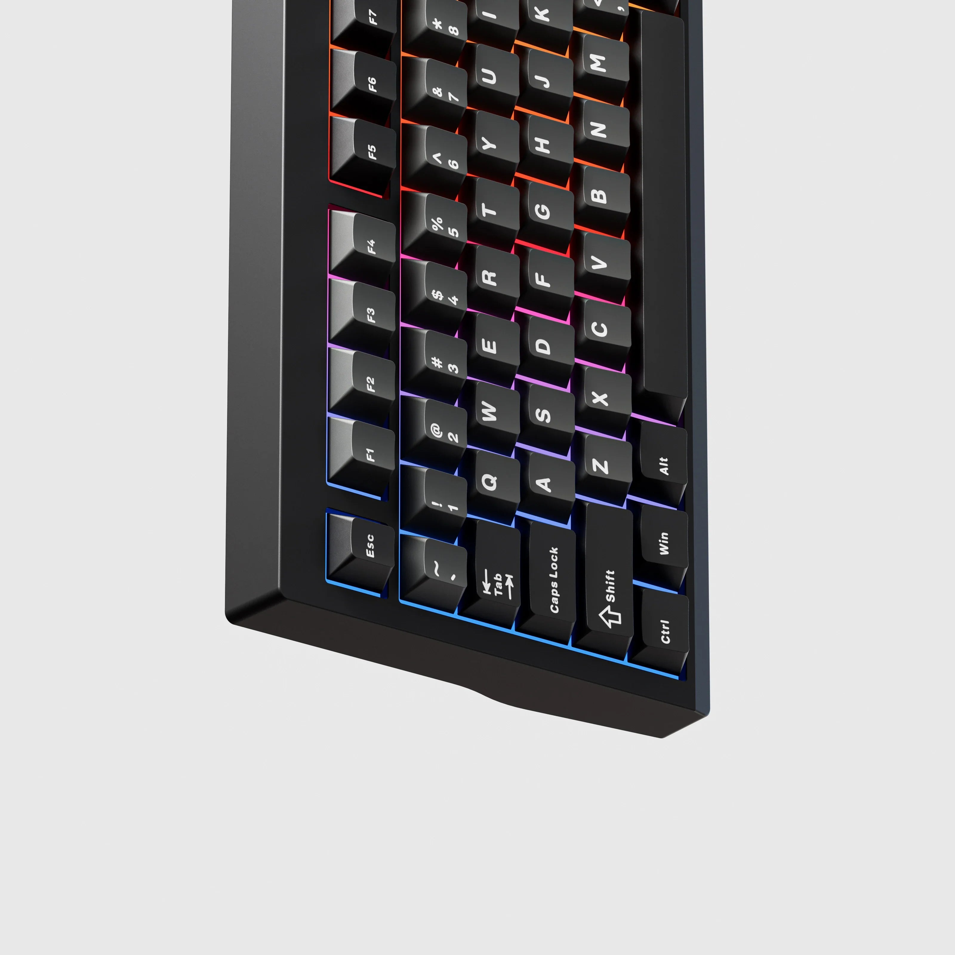 QwertyKey75 Pro V2 czarna Web Software - bezprzewodowa klawiatura mechaniczna gamingowa, Hotswap, RGB, gasket mount