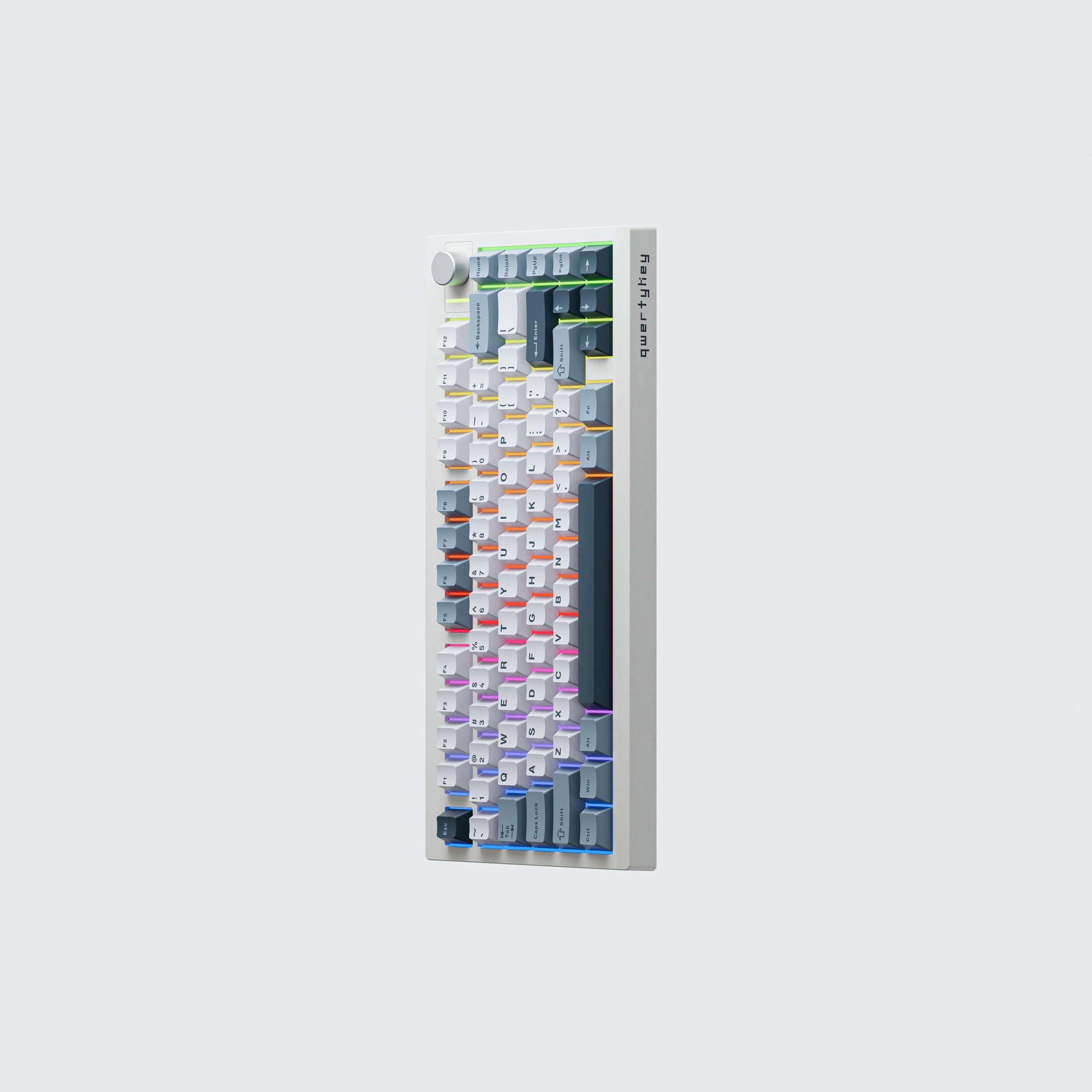QwertyKey75 Pro V2 biała Web Software - bezprzewodowa klawiatura mechaniczna gamingowa, Hotswap, RGB, gasket mount