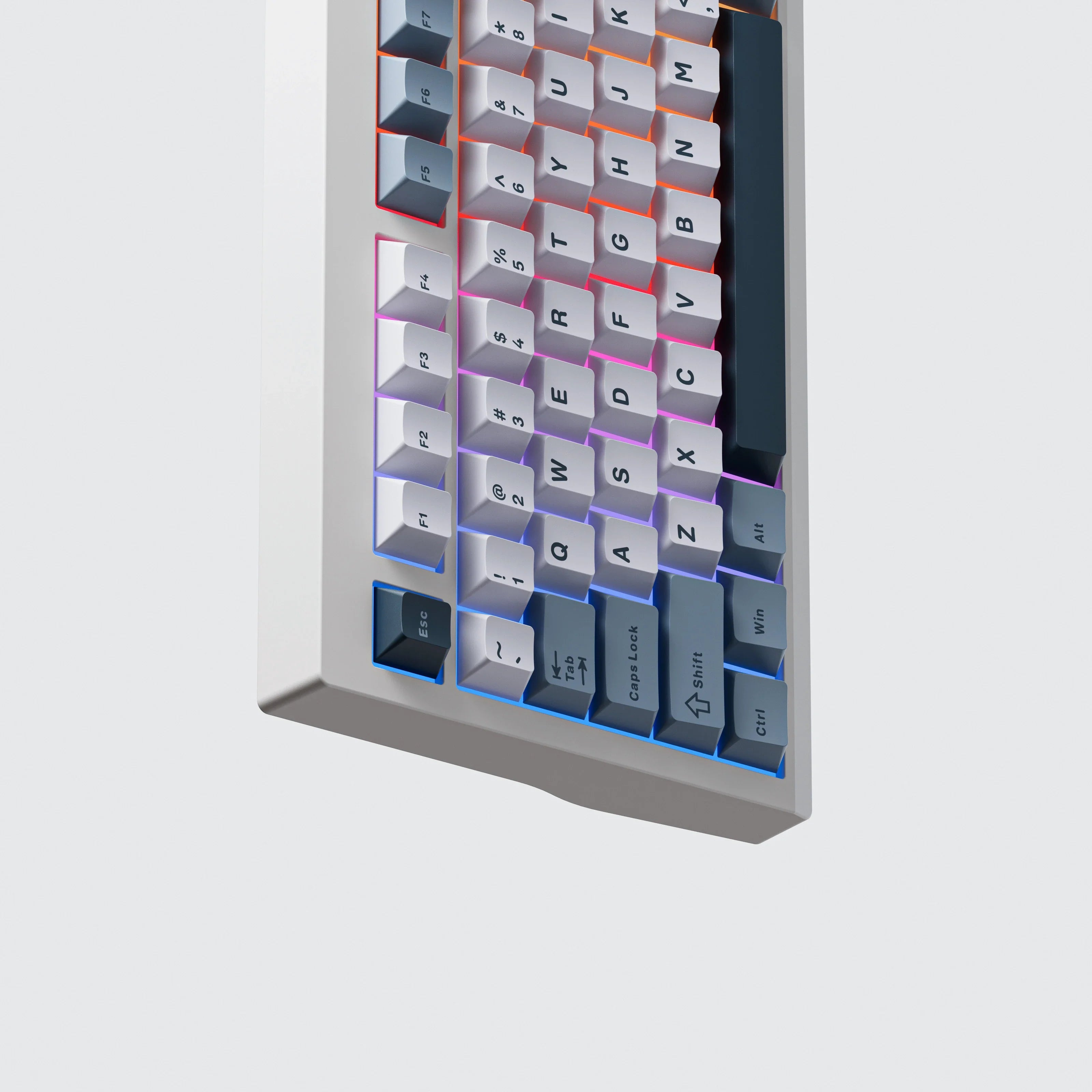 QwertyKey75 Pro V2 biała Web Software - bezprzewodowa klawiatura mechaniczna gamingowa, Hotswap, RGB, gasket mount