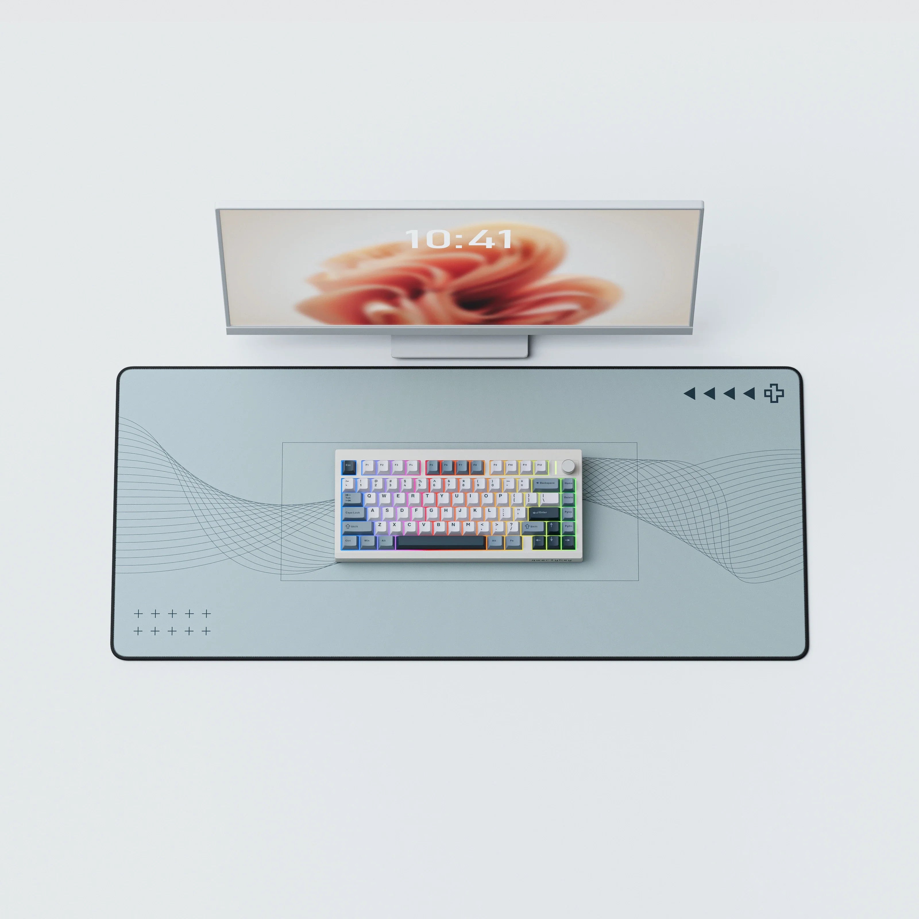 QwertyKey75 Pro V2 biała Web Software - bezprzewodowa klawiatura mechaniczna gamingowa, Hotswap, RGB, gasket mount