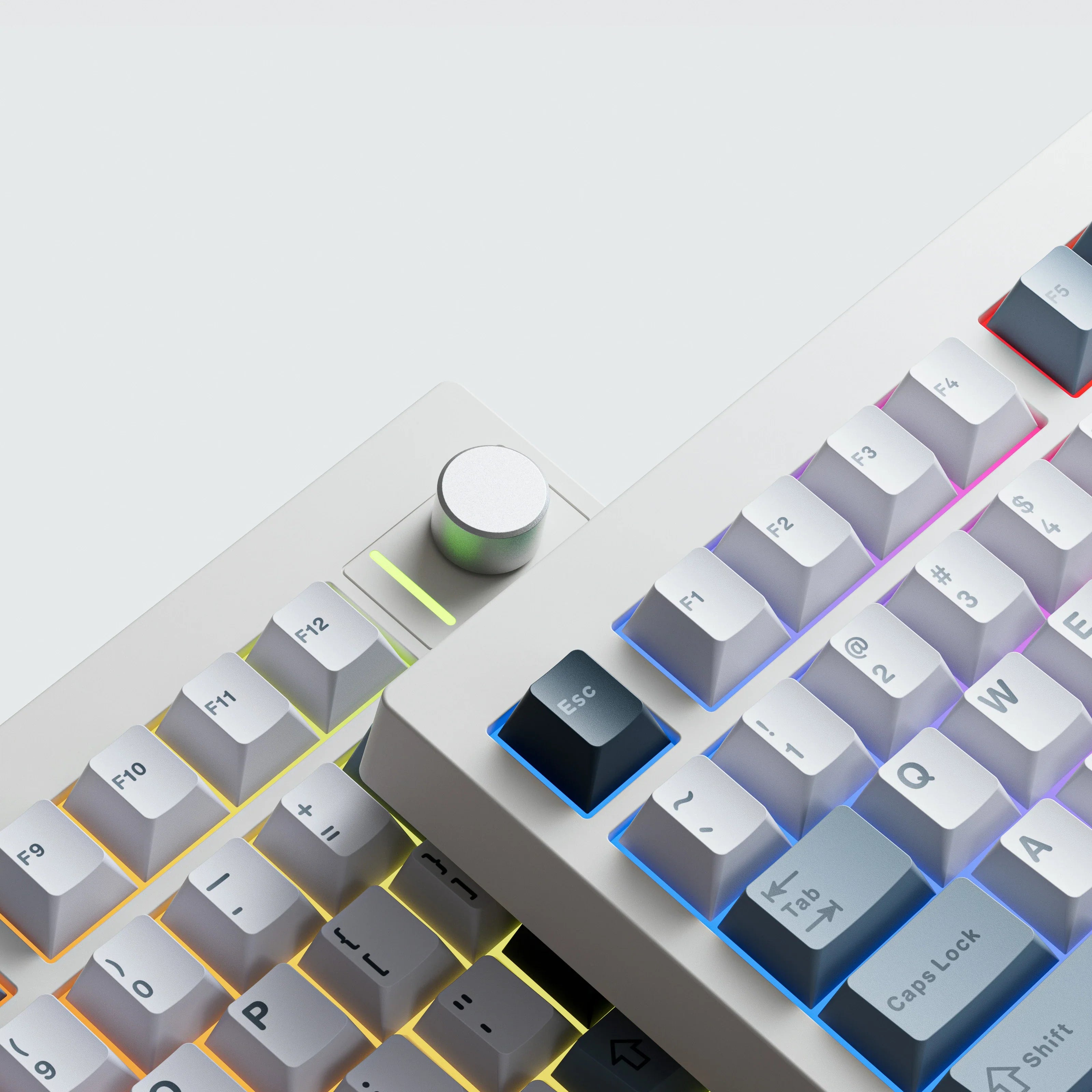 QwertyKey75 Pro V2 biała Web Software - bezprzewodowa klawiatura mechaniczna gamingowa, Hotswap, RGB, gasket mount