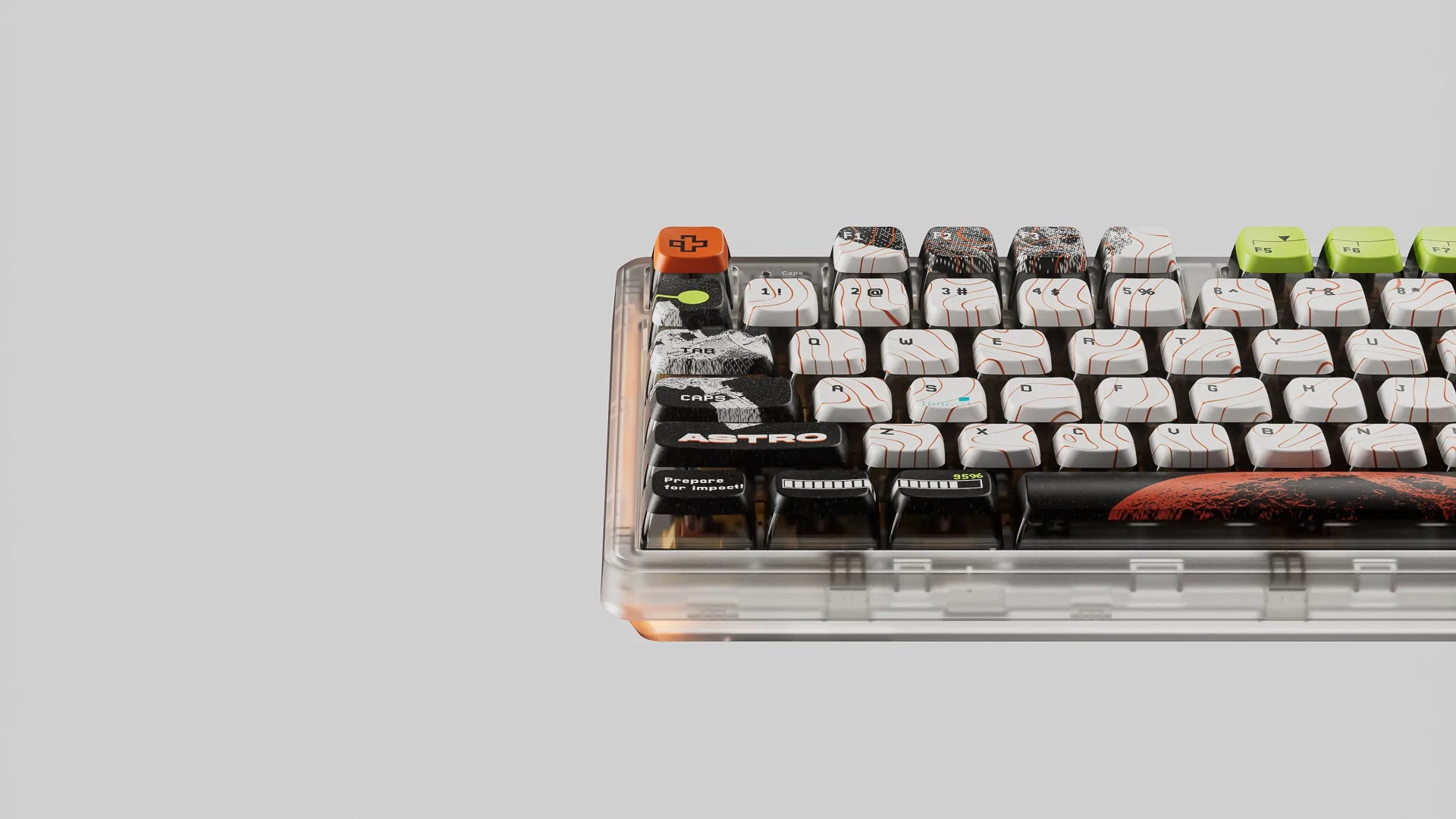 QwertyKey80 Astro bezprzewodowa Bluetooth Hotswap RGB QMK/VIA - L gasket mount klawiatura mechaniczna gamingowa z ekranem