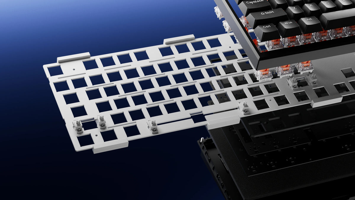 QwertyKey H100 Pro V2 Czarna – Bezprzewodowa Klawiatura Mechaniczna Gamingowa, Hotswap, Gasket, Full RGB