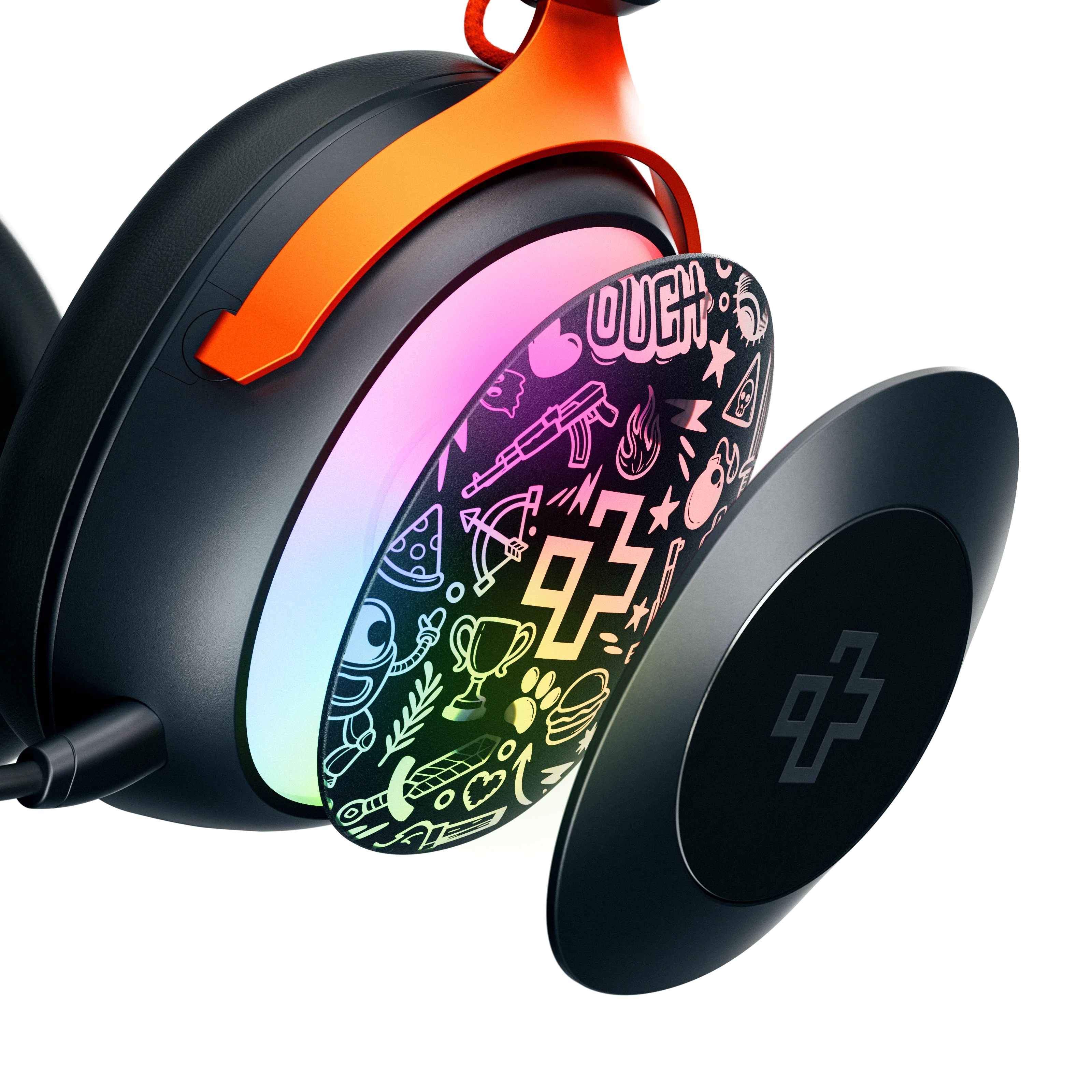 Słuchawki gamingowe bezprzewodowe QwertyKey Pulse, Trio Mode, RGB, z oprogramowaniem, mikrofon z redukcją szumów AI
