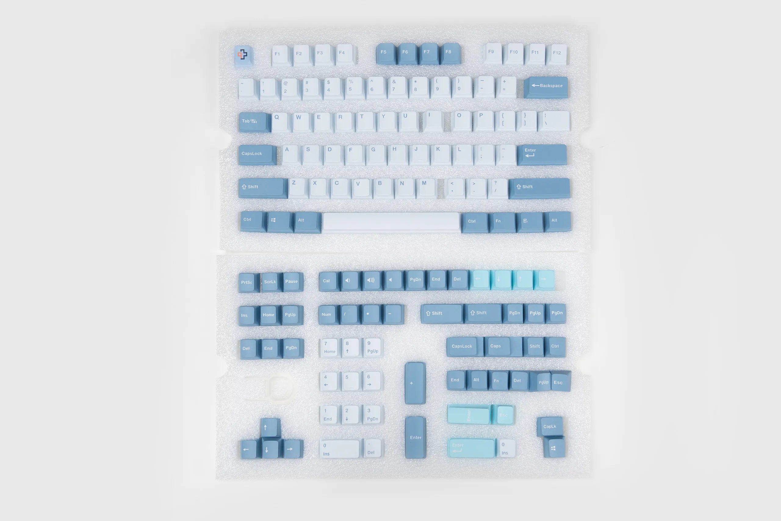 Zestaw keycapów QwertyKey Iceberg PBT Double Shot profil OEM