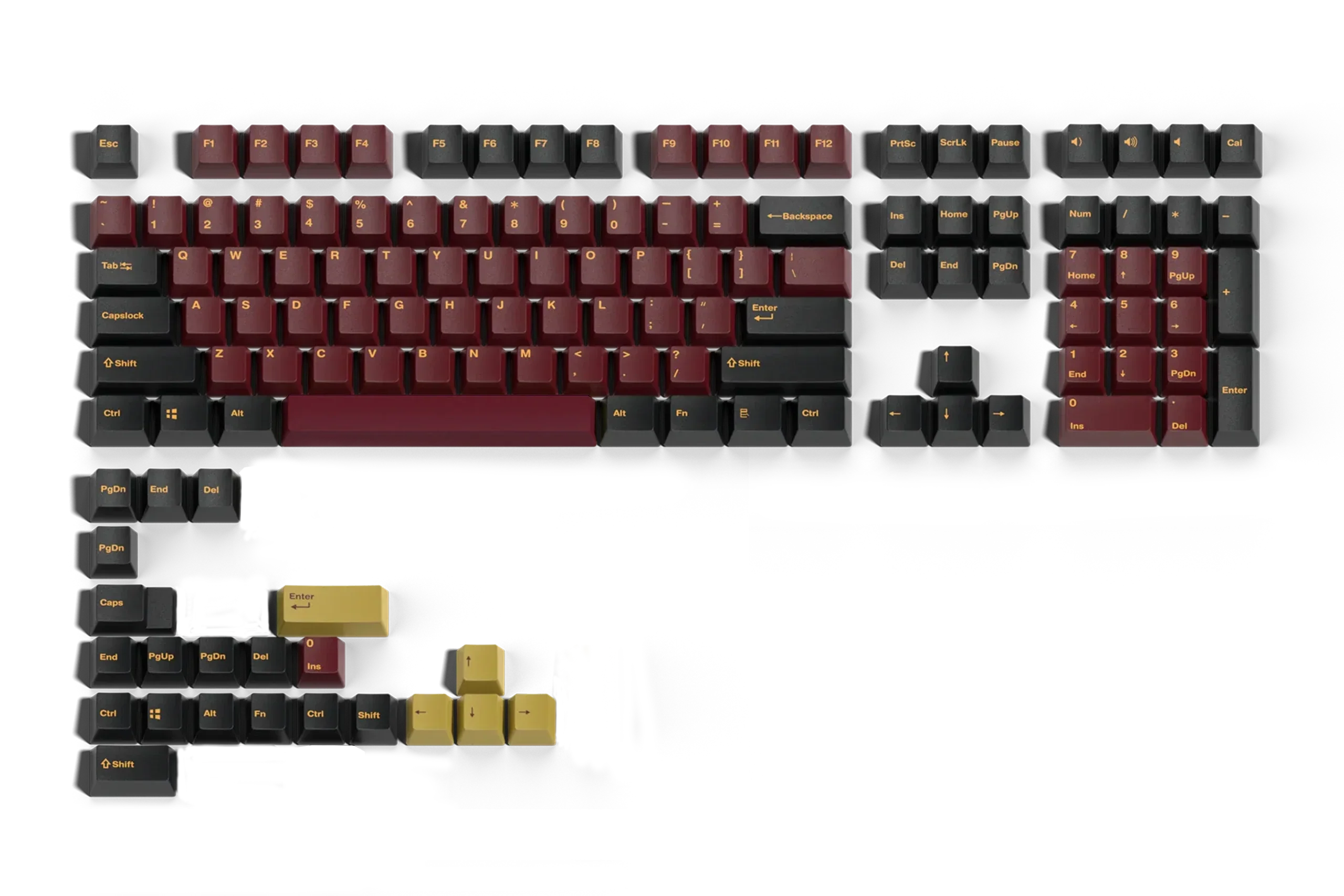Zestaw keycapów QwertyKey Sangria PBT Double Shot, profil OEM