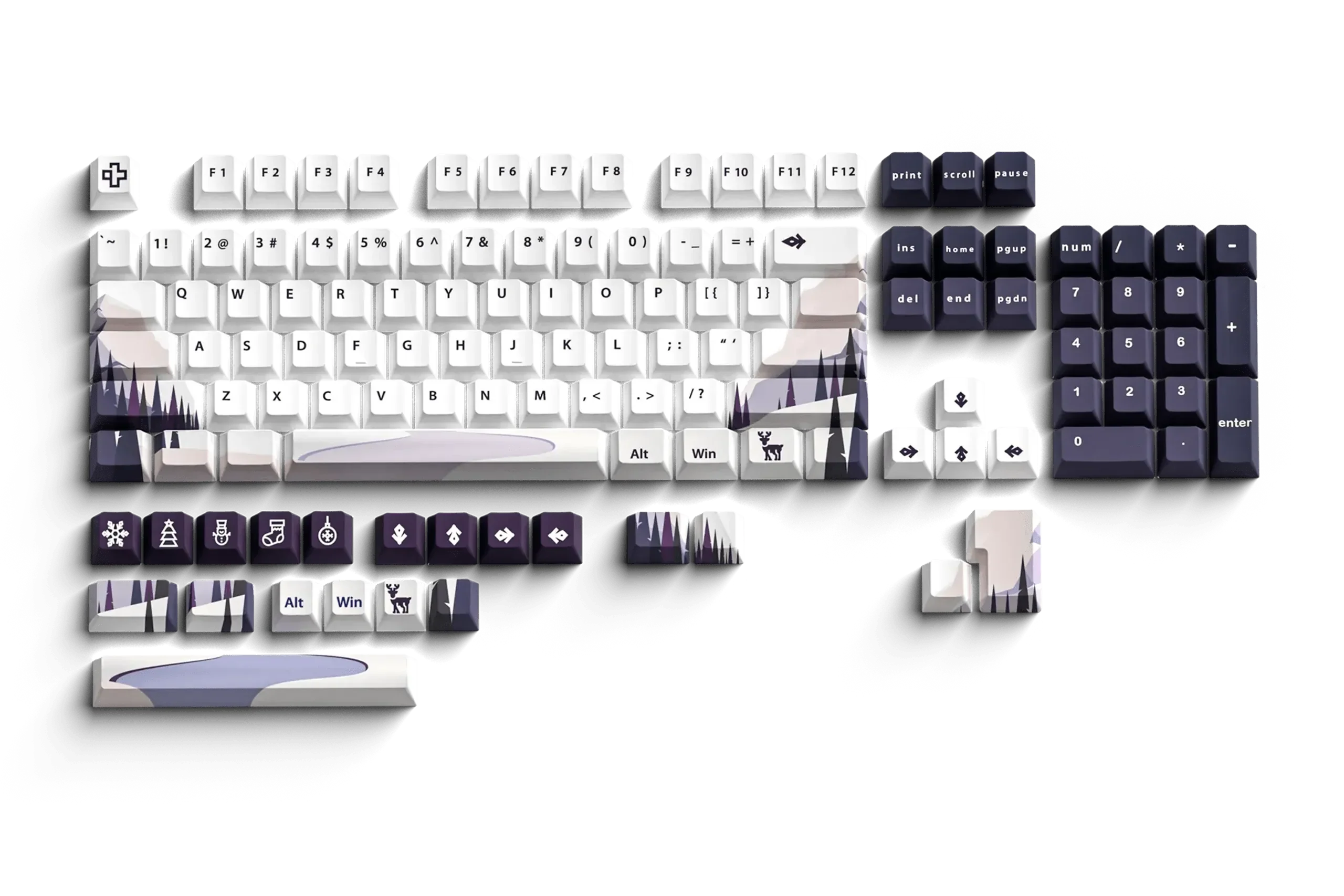 Zestaw keycapów QwertyKey Winter Blast 2025
