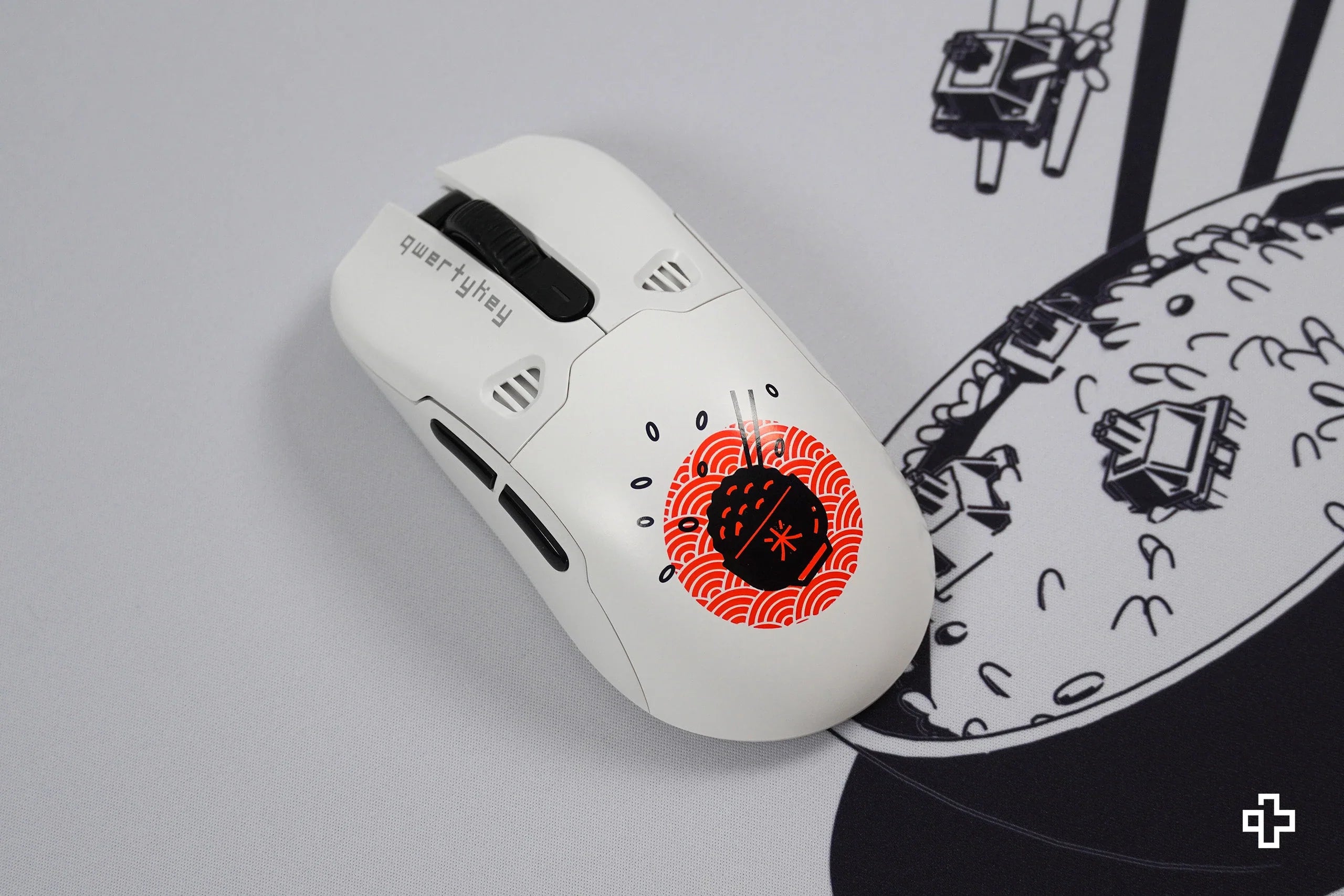 Obudowa myszy QKM1 Rice, biała