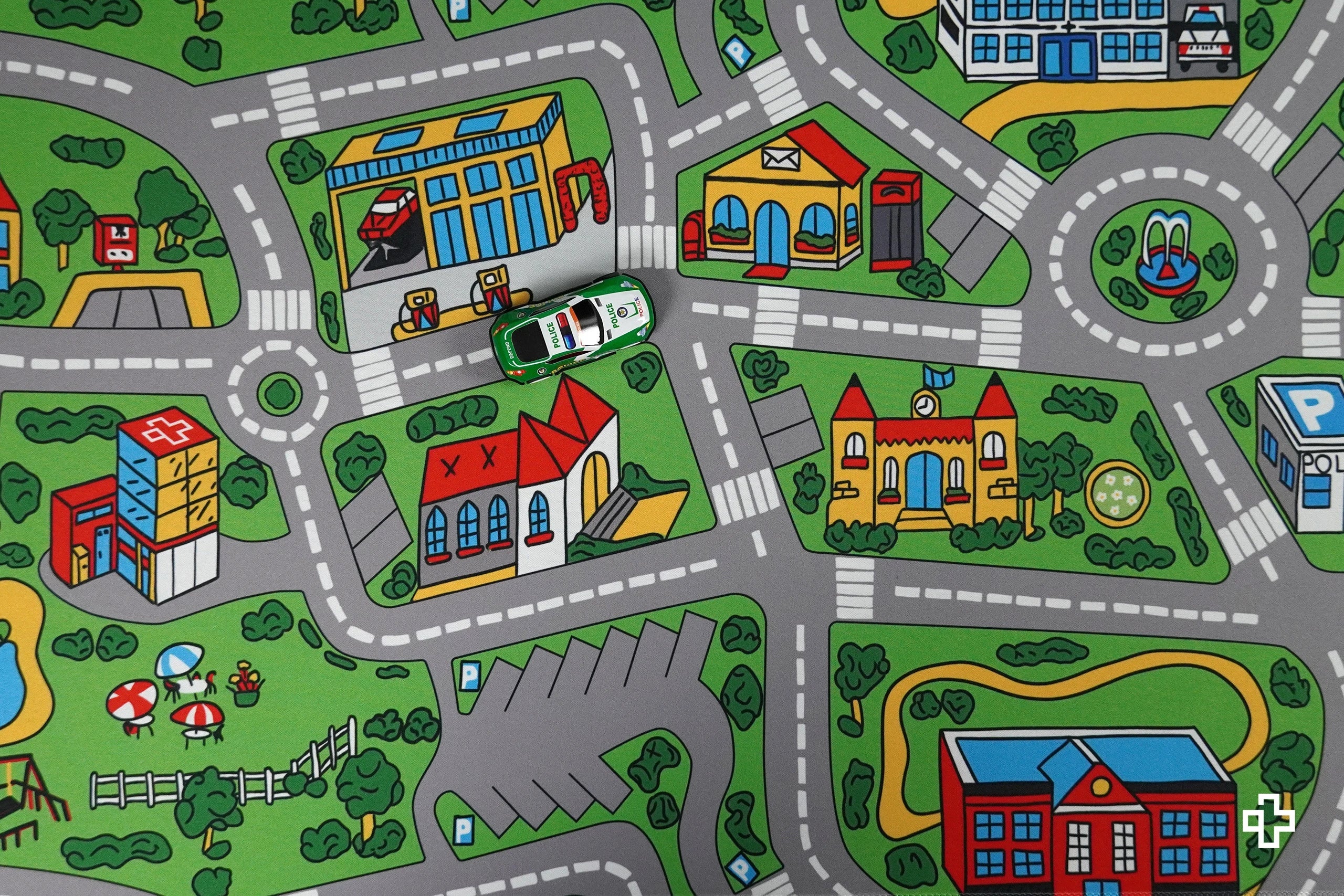 Deskmat / podkładka pod mysz QwertyKey Nostalgia Busy Town 4 mm obszyte krawędzie