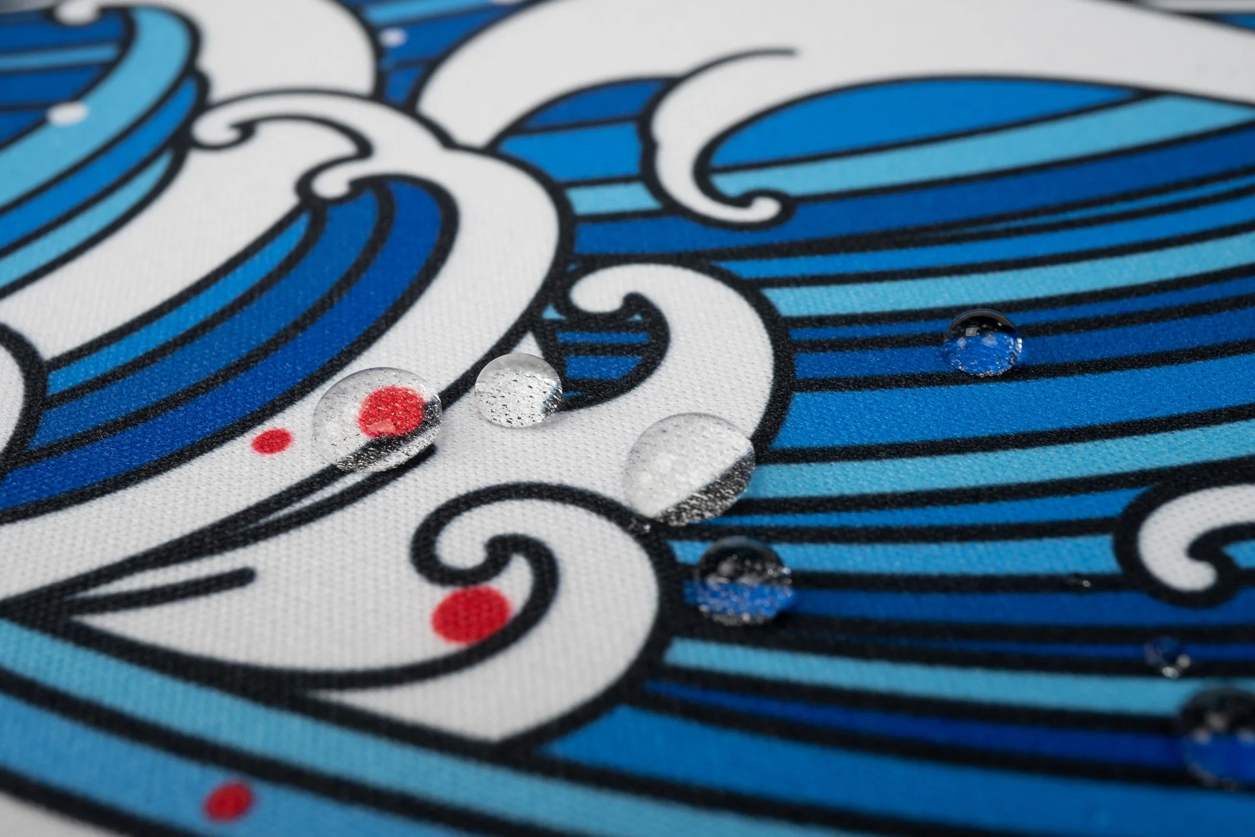 Deskmat / podkładka pod mysz QwertyKey RGB JapanWave 4 mm obszyte krawędzie