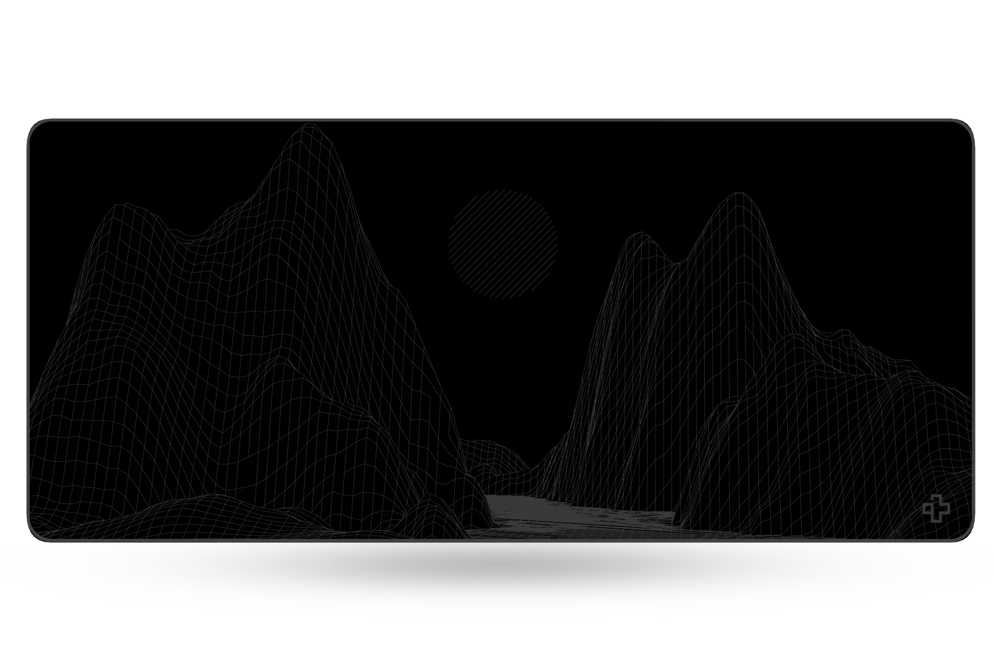 Deskmat / podkładka pod mysz Flow Dark czarna 4 mm obszyte krawędzie