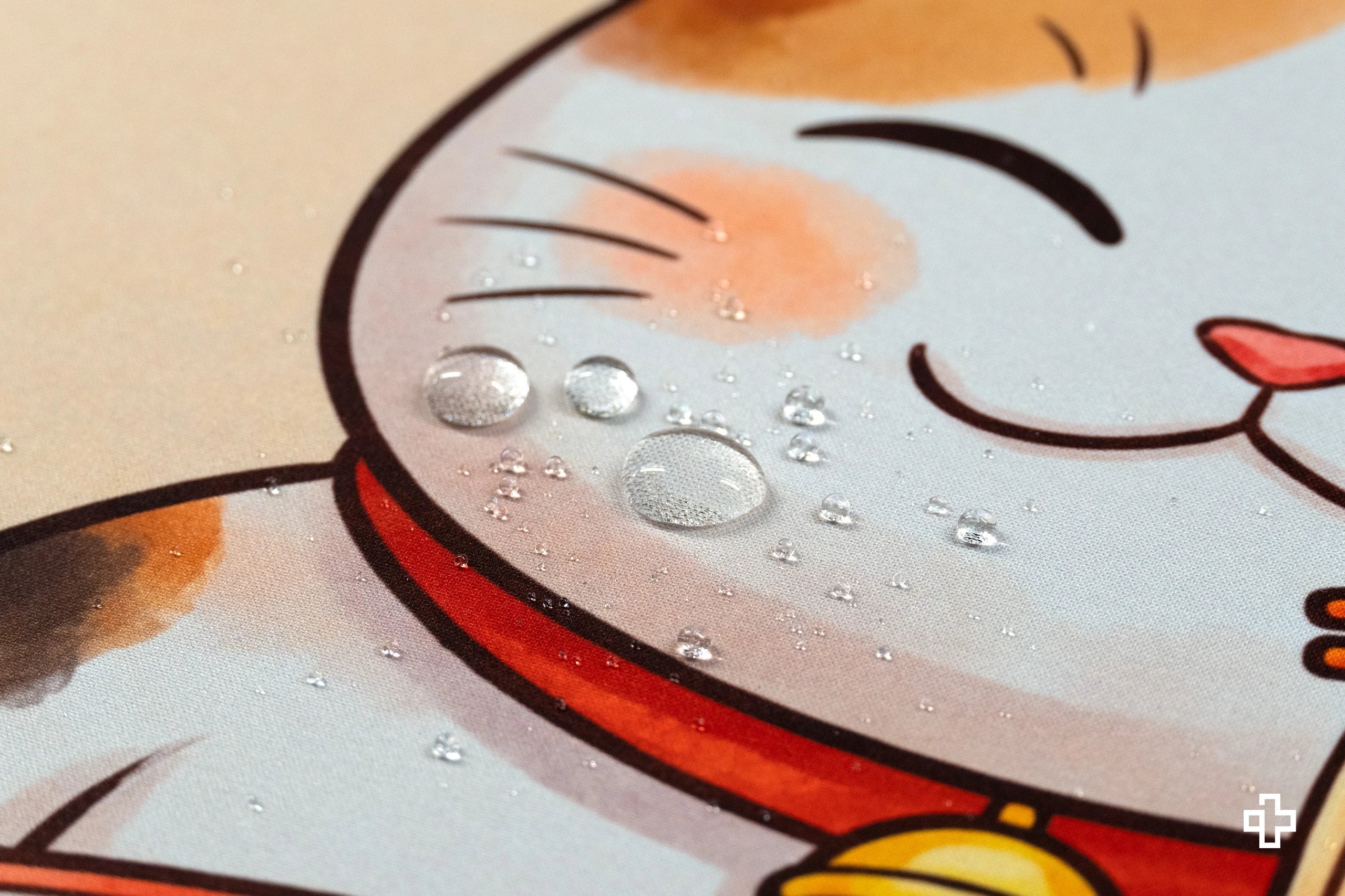 Deskmat / podkładka pod mysz Lucky Neko Ramen RGB, 4 mm, obszyte krawędzie