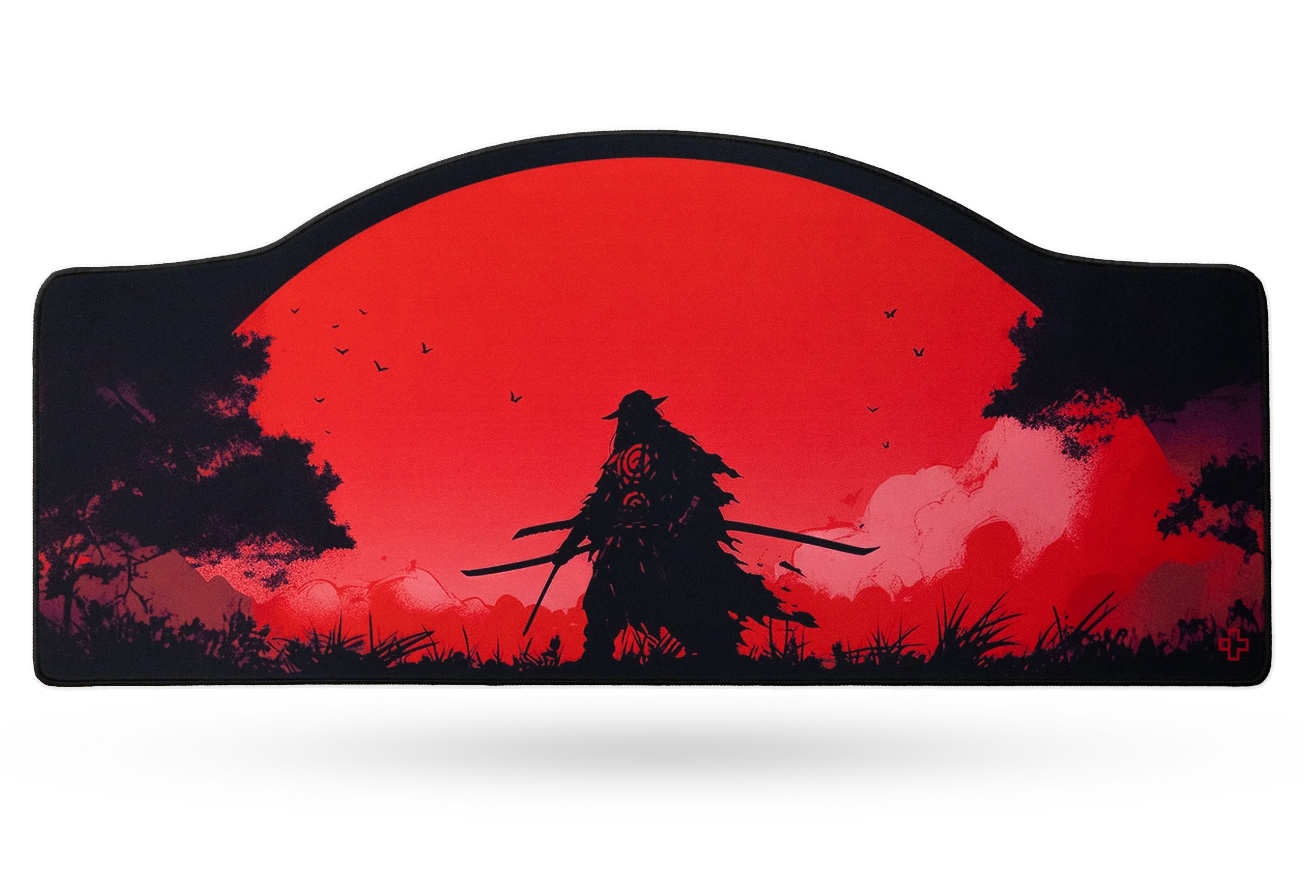 Deskmat gamingowy QwertyKey Samurai, wodoodporny, obszyte krawędzie, 4 mm, antypoślizgowy gumowy spód