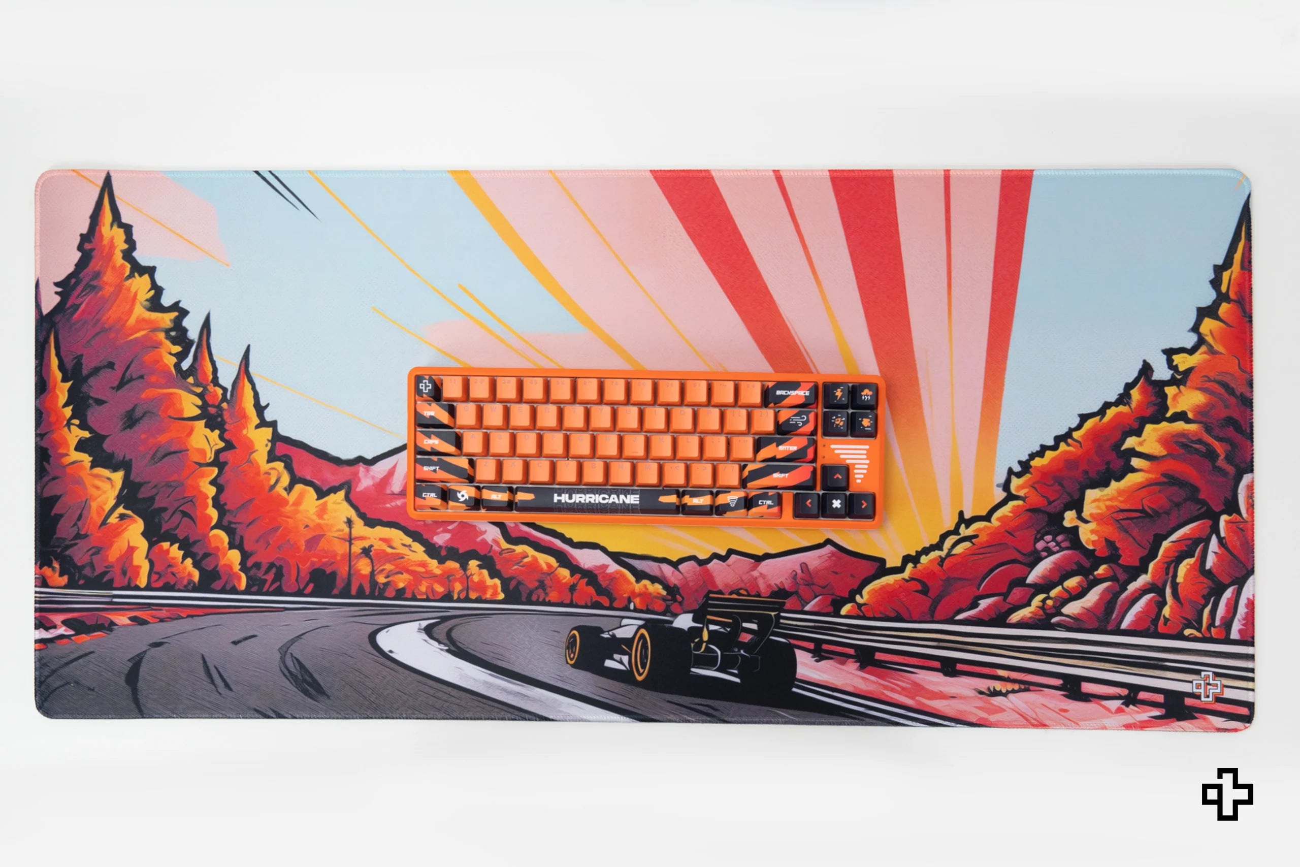 Deskmat / podkładka pod mysz QwertyKey Formula Sunset 4 mm obszyte krawędzie