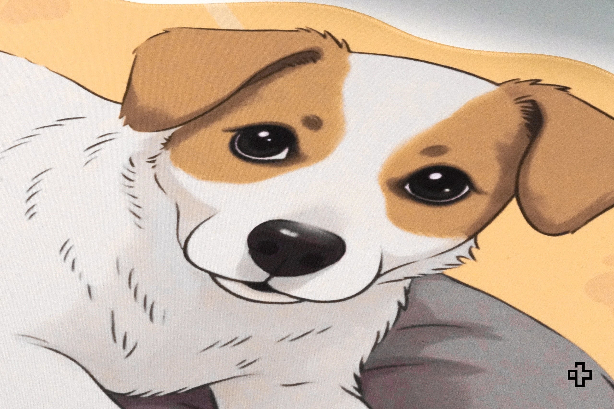 Deskmat / podkładka pod mysz QwertyKey Dog Joy 4 mm obszyte krawędzie