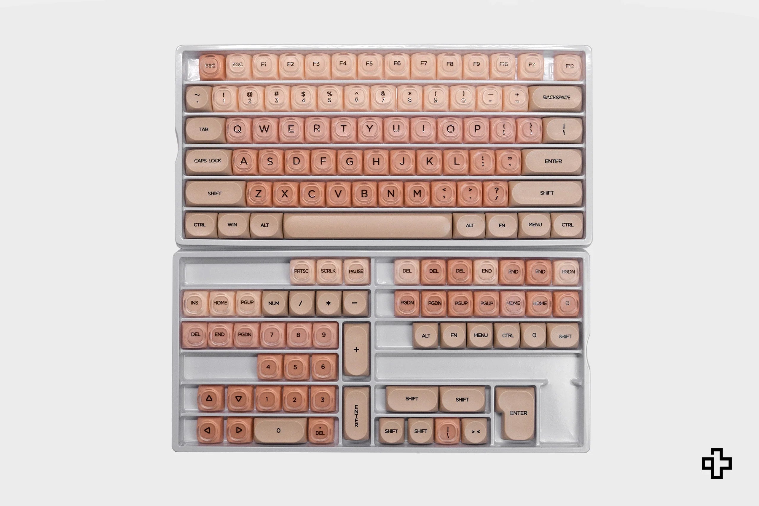 Zestaw keycapów QwertyKey Peach Cream profil HOA