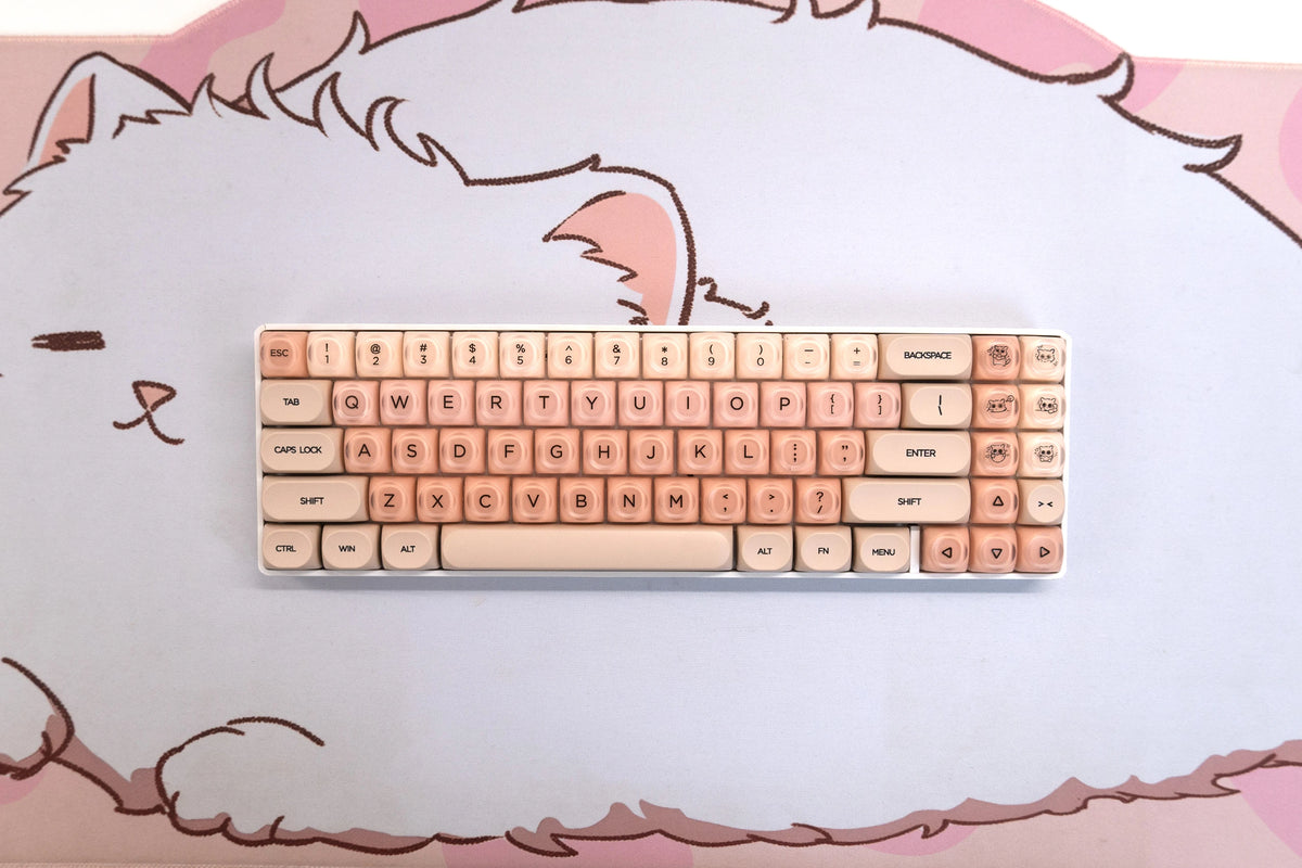 Zestaw keycapów QwertyKey Peach Cream profil HOA