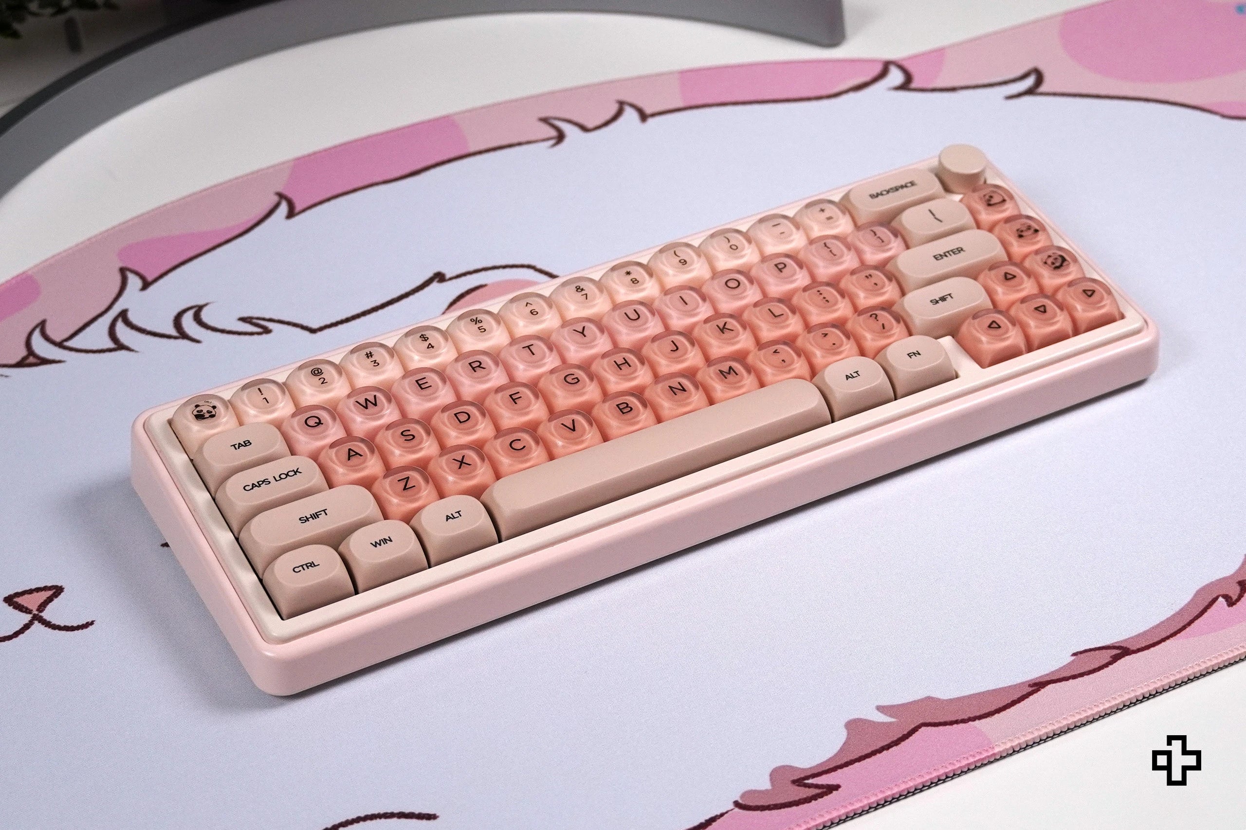 Zestaw keycapów QwertyKey Peach Cream profil HOA