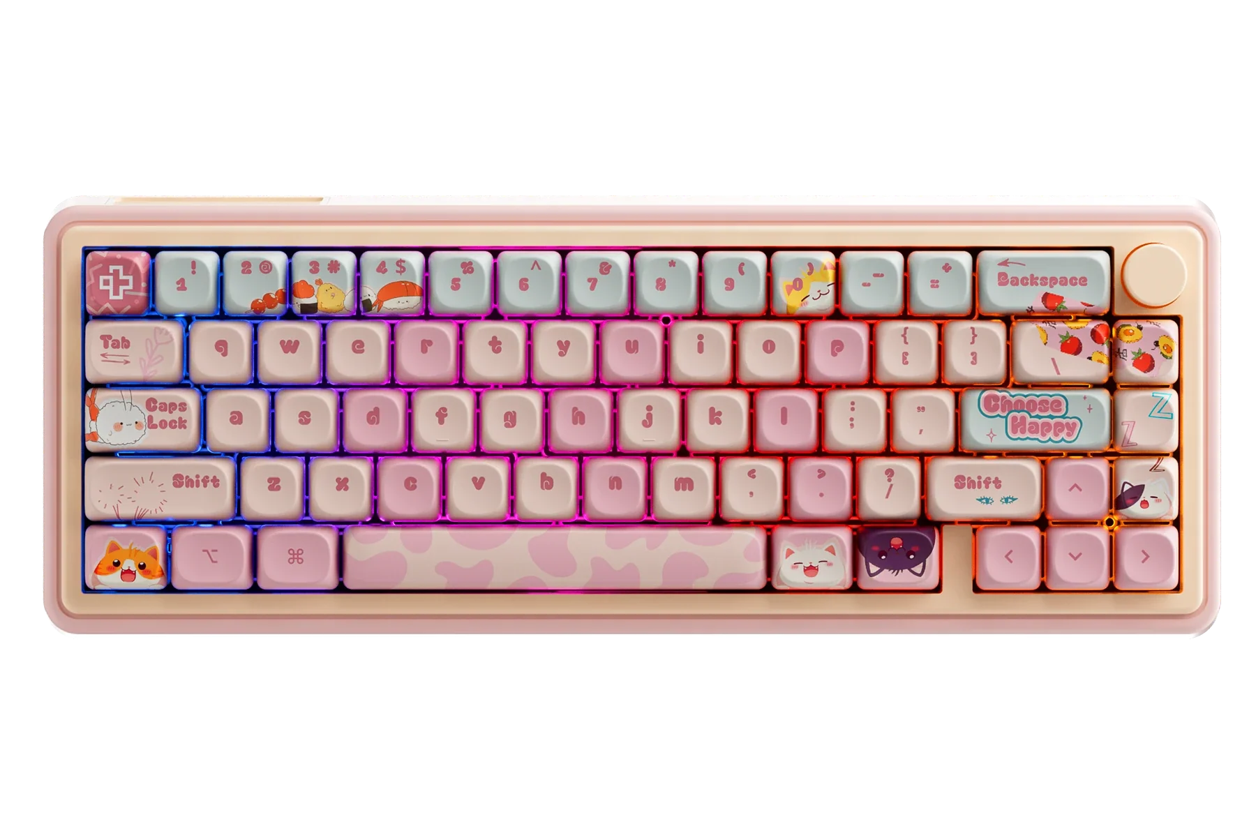 QwertyKey65 Pro Bliss – Bezprzewodowa Klawiatura Mechaniczna Gamingowa, Hotswap, Full RGB, VIA