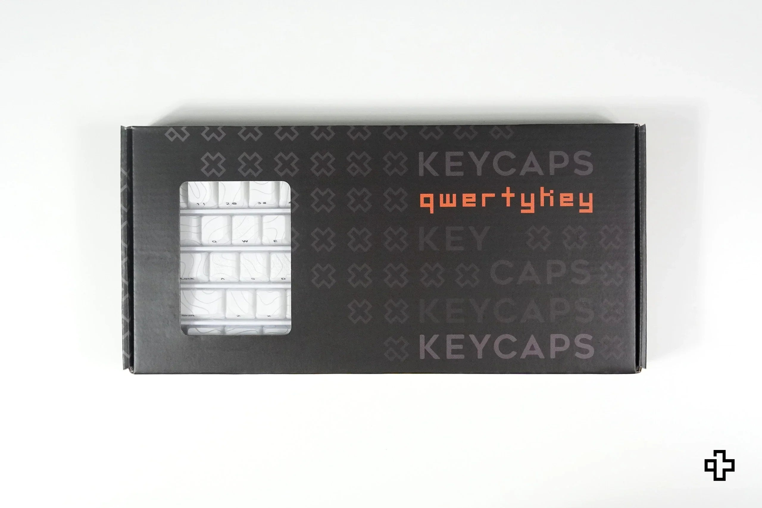 Zestaw keycapów QwertyKey Topographic technologia IMD, biały