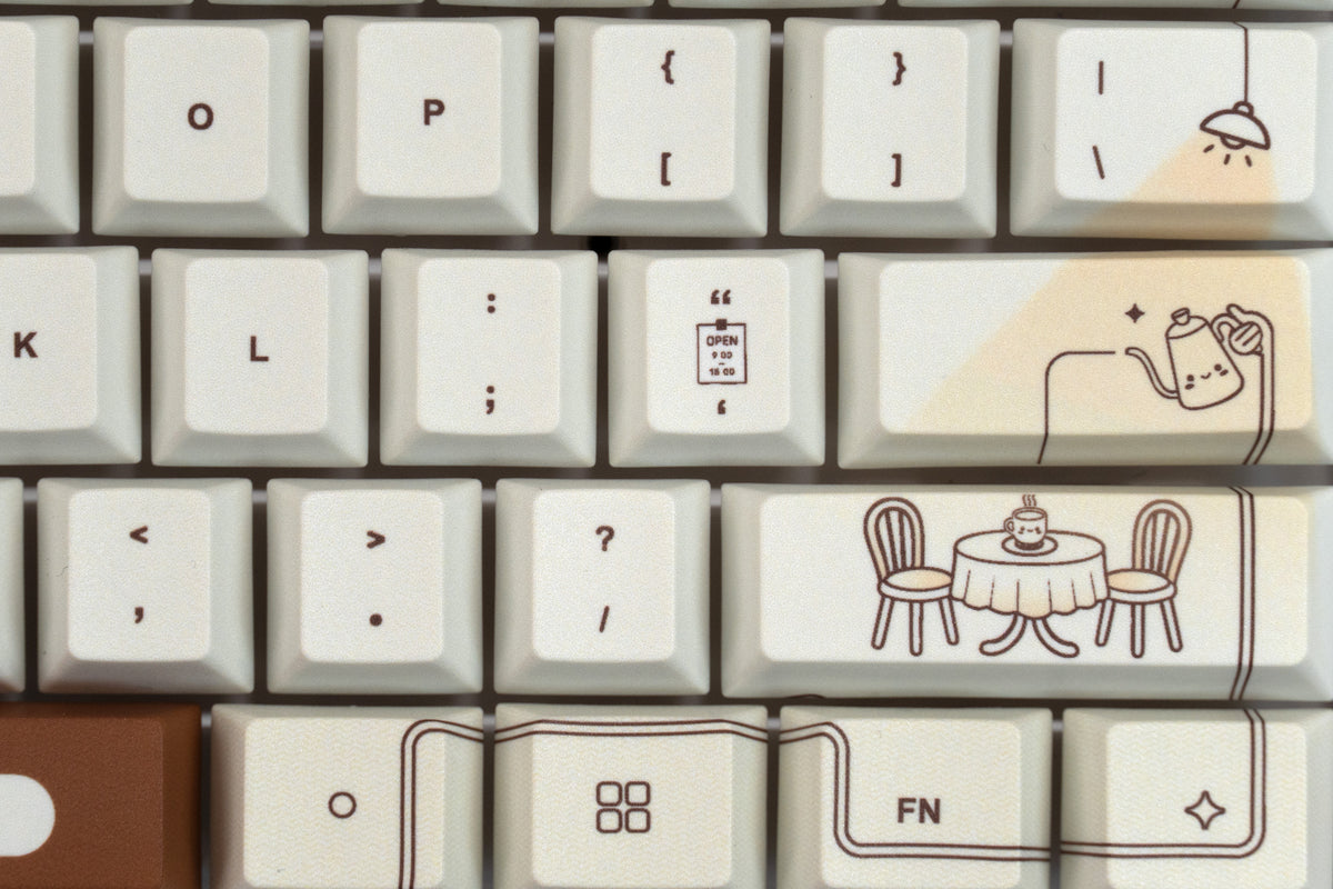 Zestaw keycapów QwertyKey Coffee Dye Sub Profil Cherry