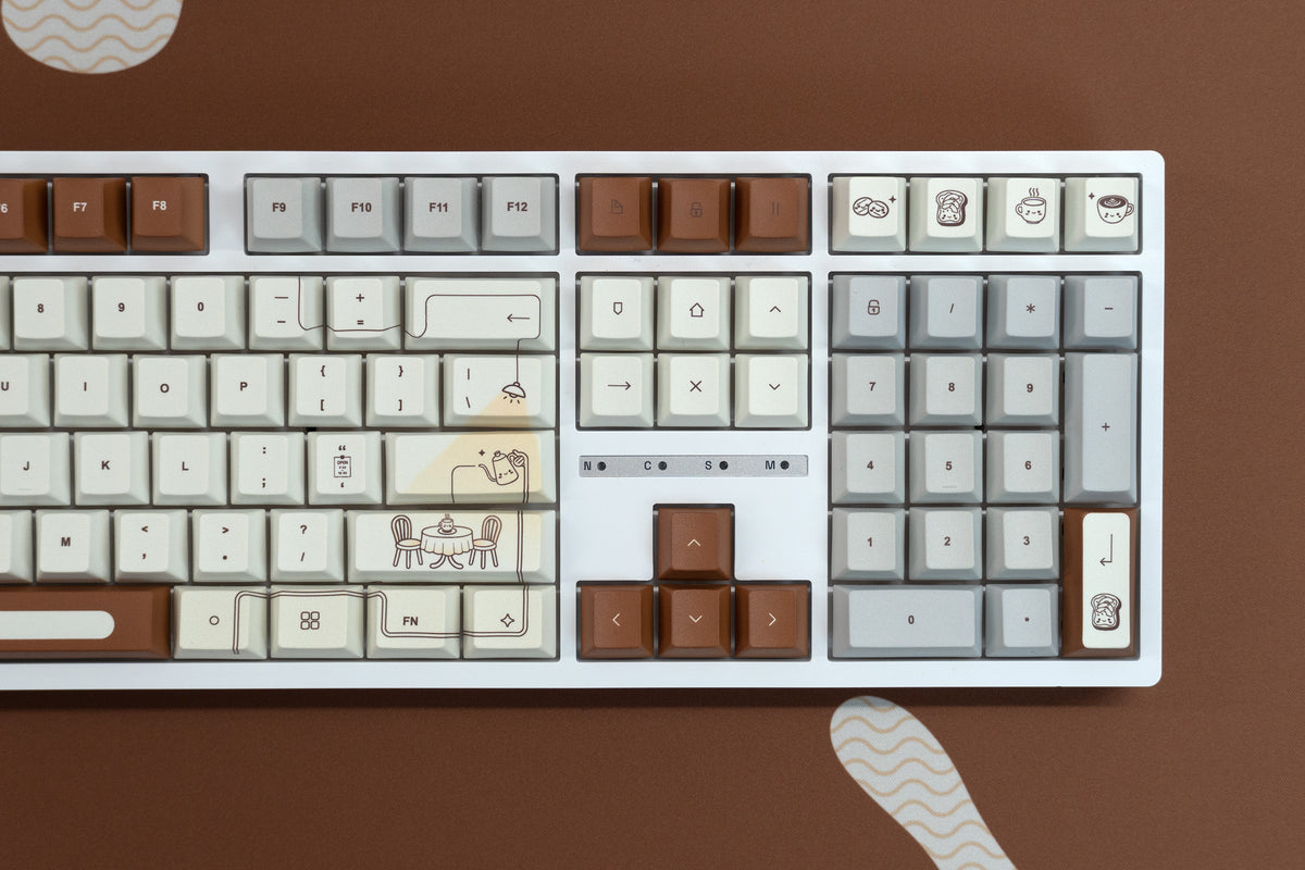 Zestaw keycapów QwertyKey Coffee Dye Sub Profil Cherry
