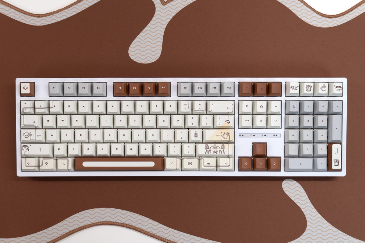 Zestaw keycapów QwertyKey Coffee Dye Sub Profil Cherry
