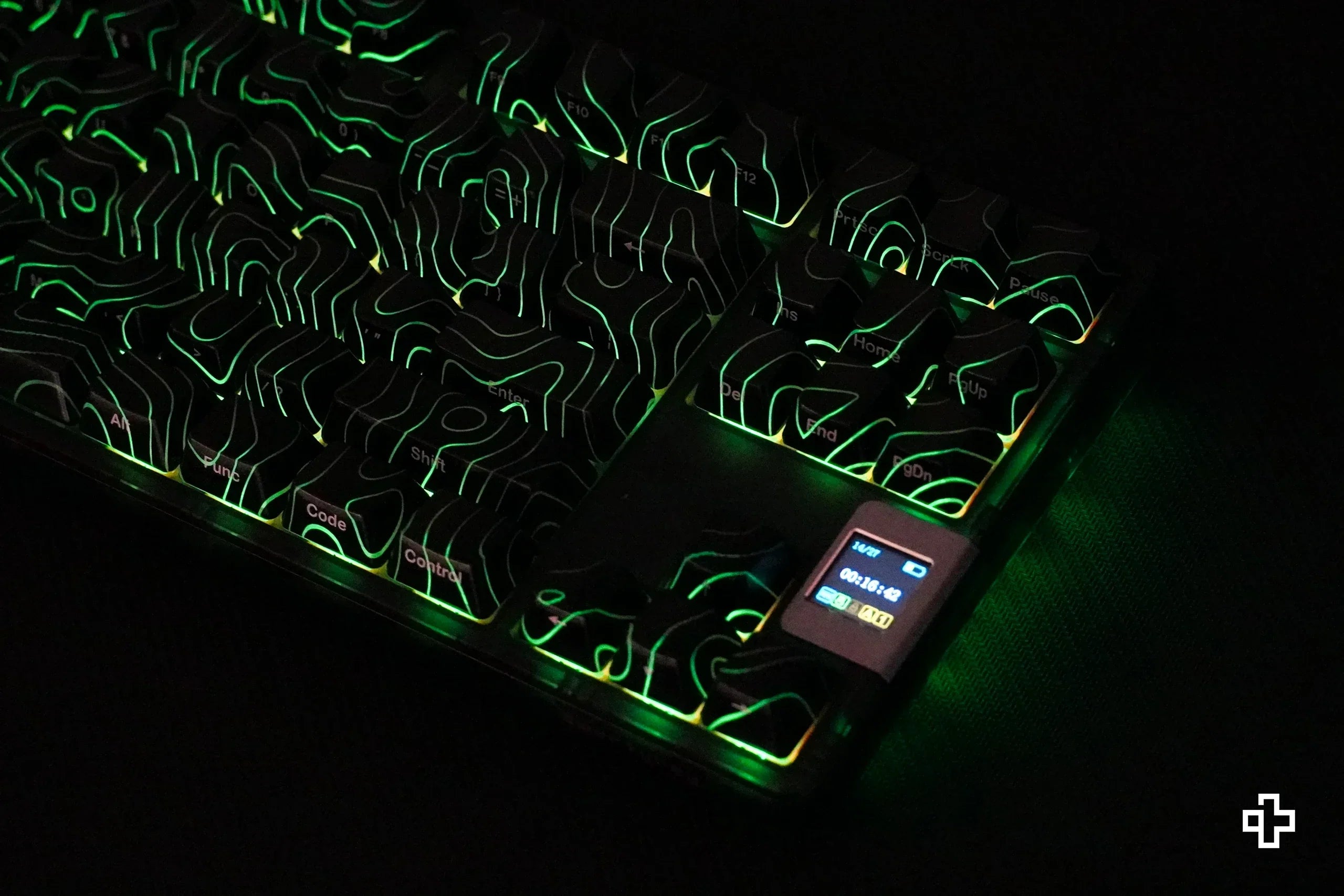 Zestaw keycapów Topographic QwertyKey technologia IMD, czarny