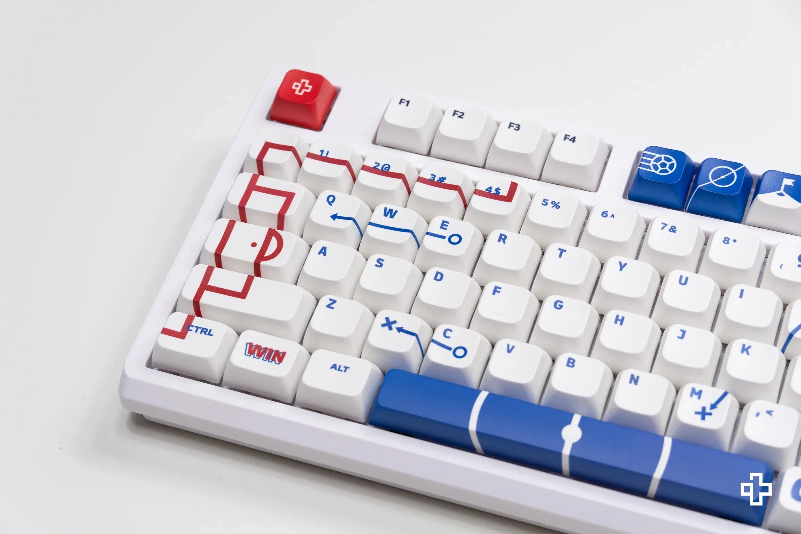 Zestaw keycapów QwertyKey Euro 2024 Anglia profil XDA materiał PBT