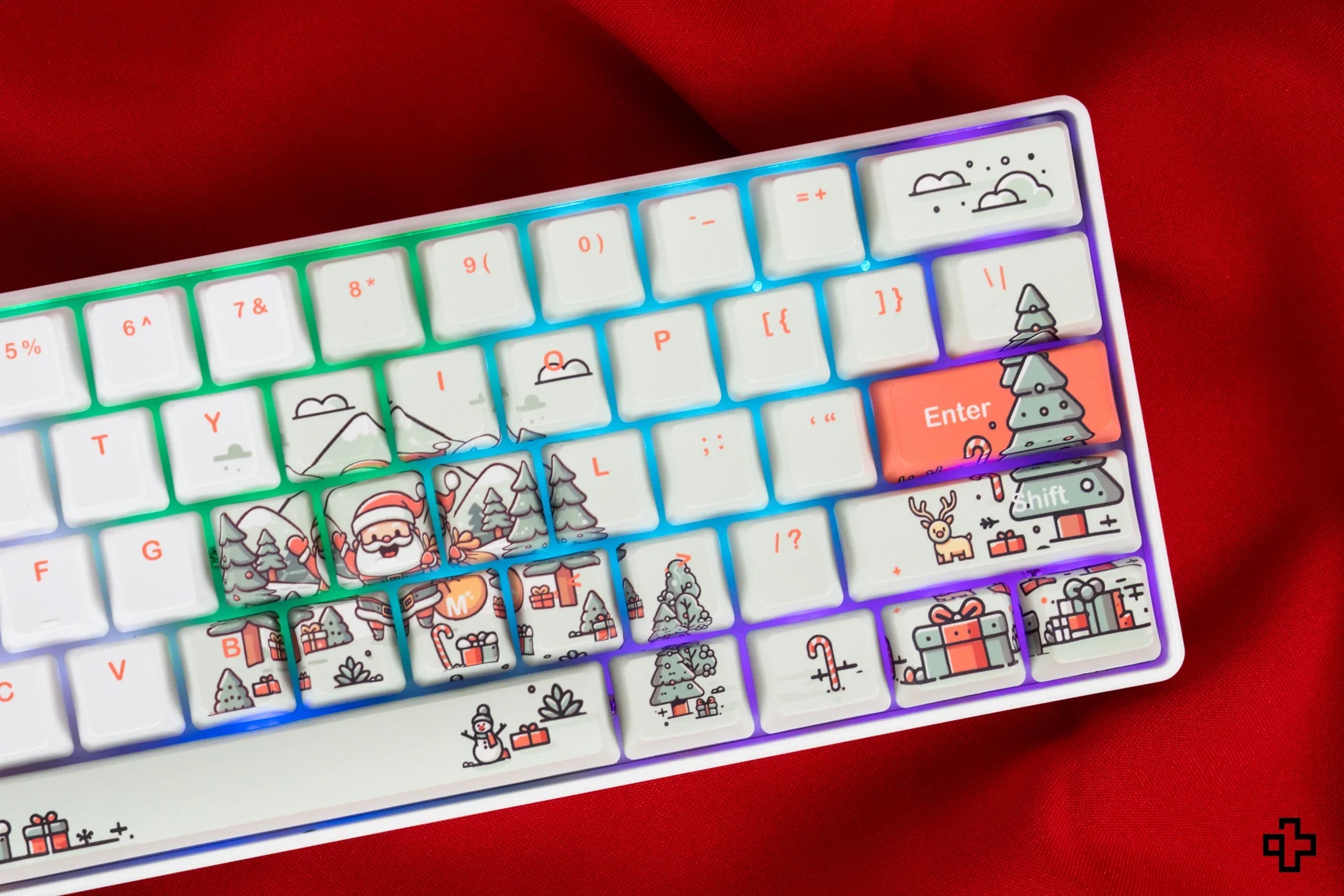 QwertyKey Santa - świąteczna klawiatura mechaniczna gamingowa, Hotswap