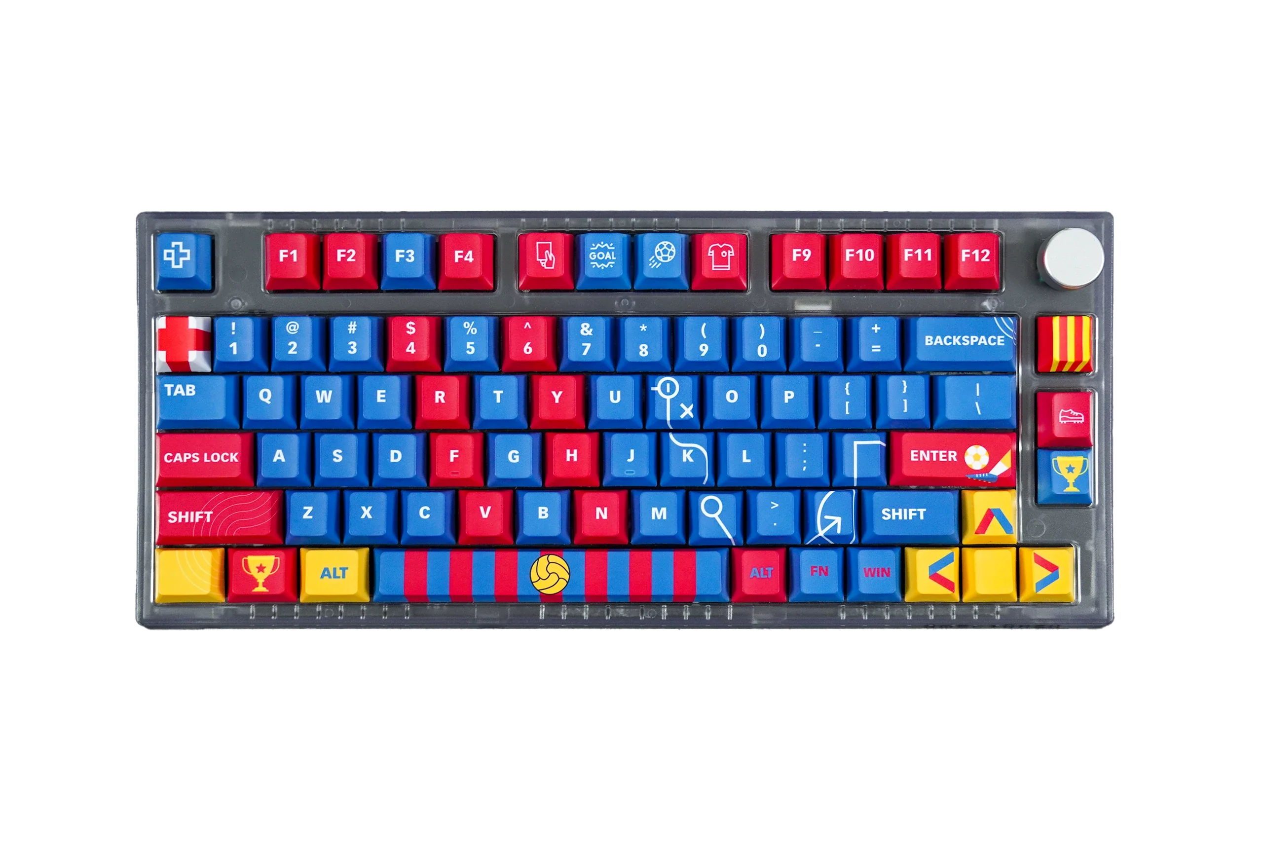 Zestaw keycapów QwertyKey Catalunya Dye Sub, profil Cherry