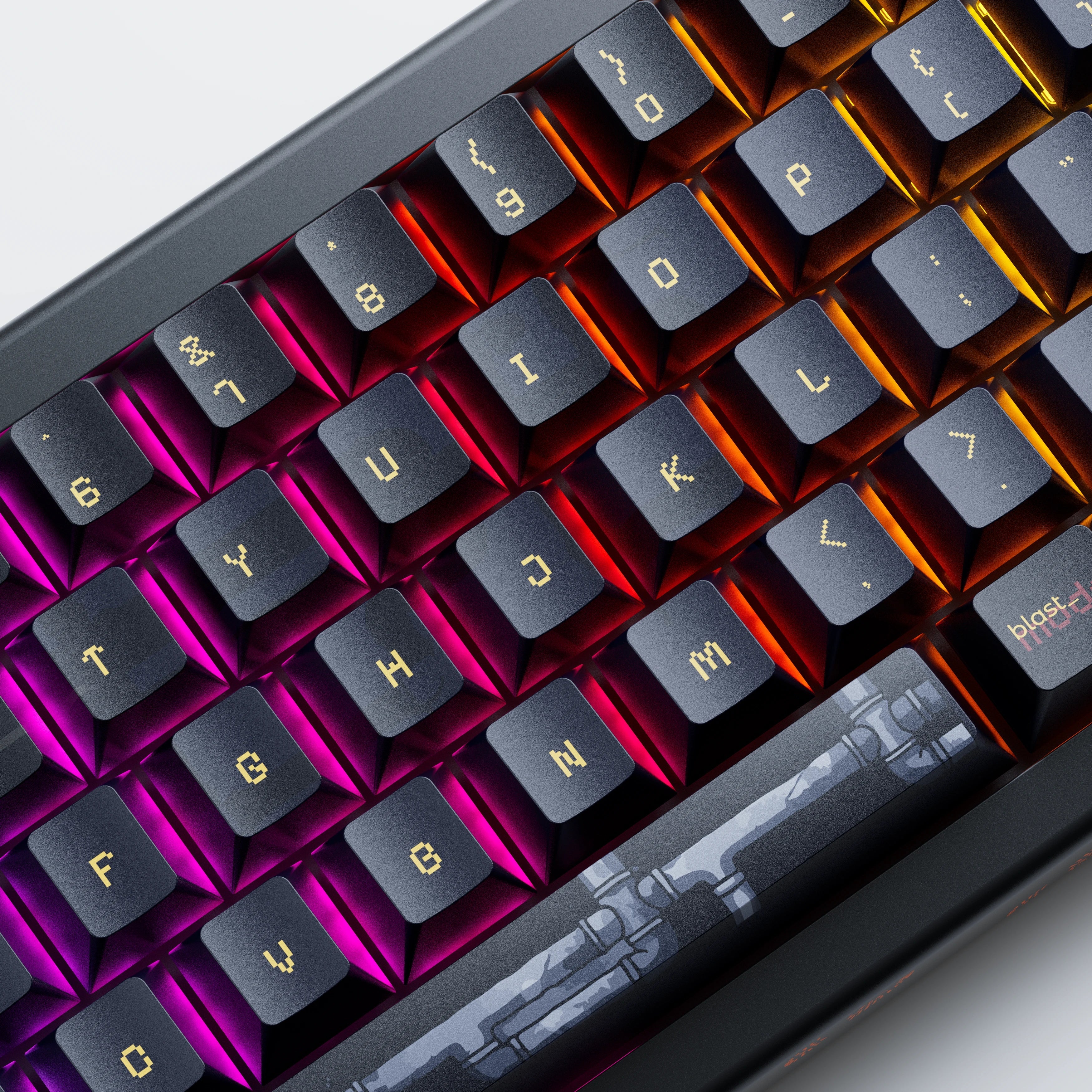 QwertyKey61 PRO Fallout - bezprzewodowa klawiatura mechaniczna gamingowa, Hotswap, RGB