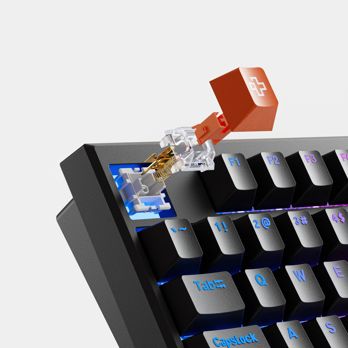 QwertyKey H100 Pro V2 Czarna – Bezprzewodowa Klawiatura Mechaniczna Gamingowa, Hotswap, Gasket, Full RGB