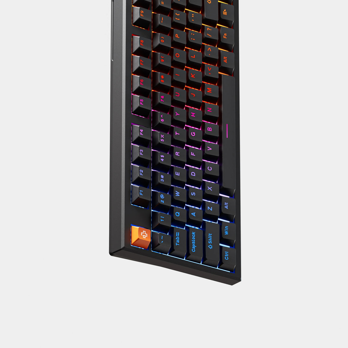 QwertyKey H100 Pro V2 Czarna – Bezprzewodowa Klawiatura Mechaniczna Gamingowa, Hotswap, Gasket, Full RGB