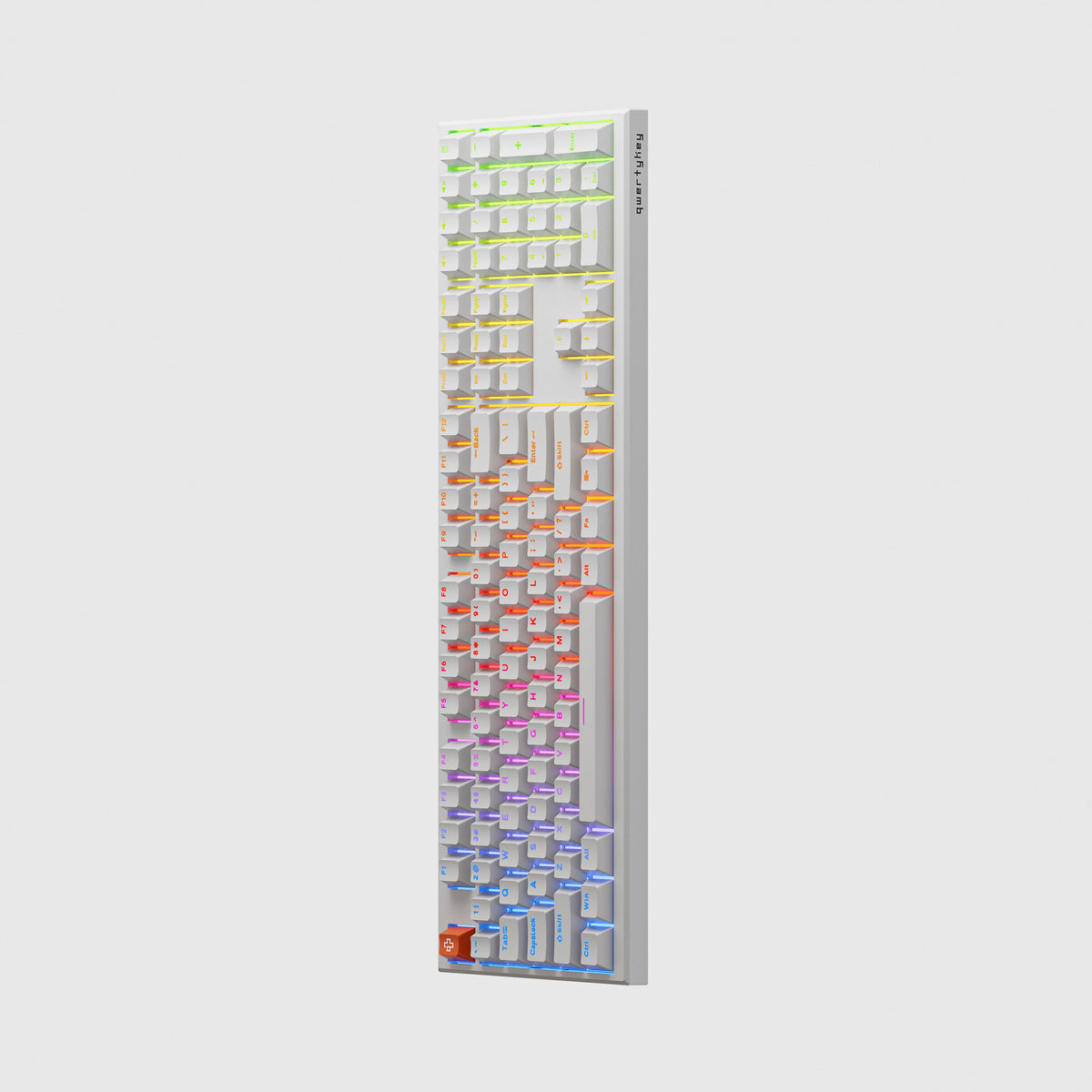 QwertyKey H100 Pro V2 Biała – Bezprzewodowa Klawiatura Mechaniczna Gamingowa, Hotswap, Gasket, Full RGB