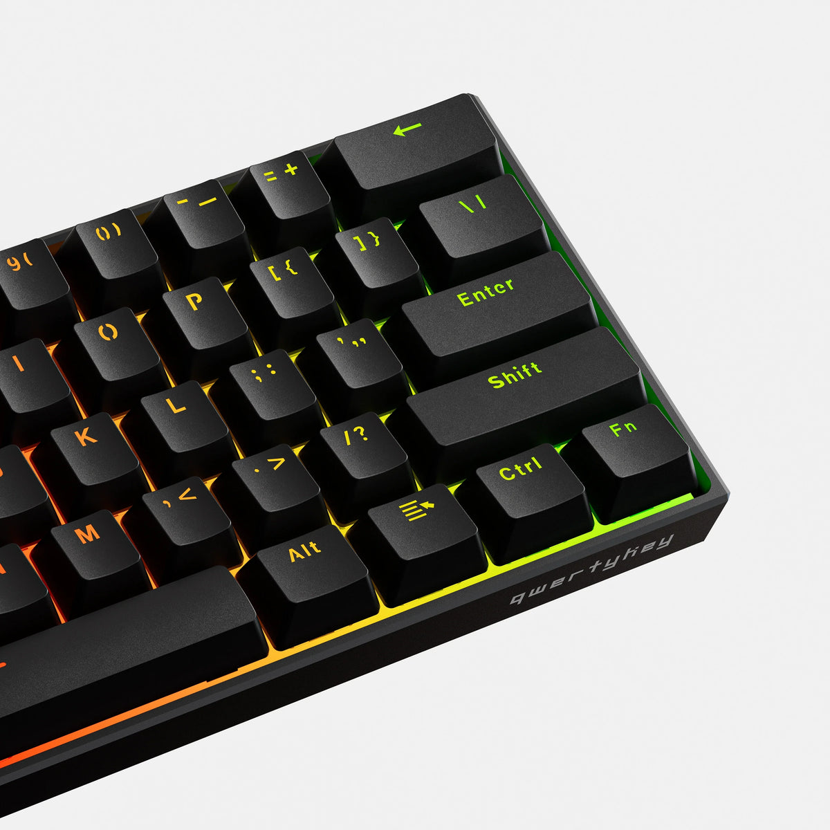 QwertyKey H61 Pro V2 Czarna – Klawiatura Mechaniczna Gamingowa, Hotswap, Full RGB