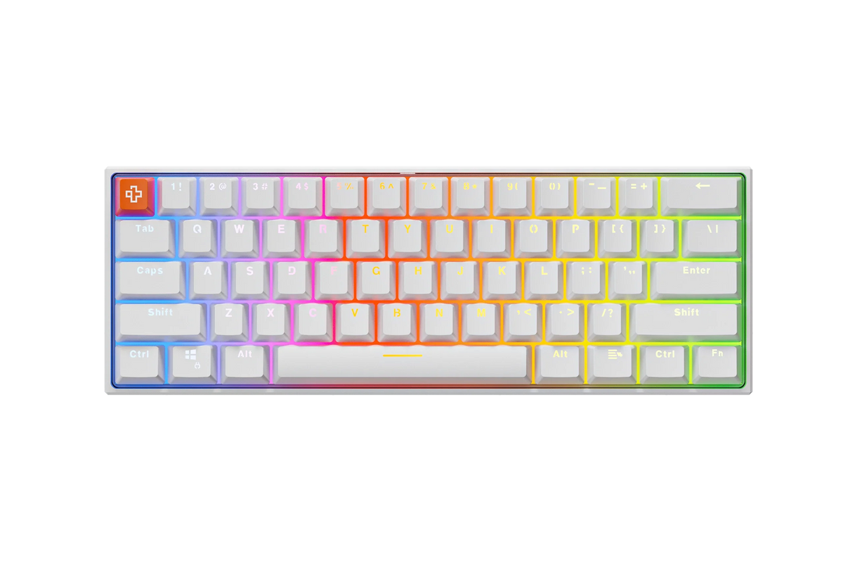 QwertyKey H61 Pro V2 Biała – Klawiatura Mechaniczna Gamingowa, Hotswap, Full RGB