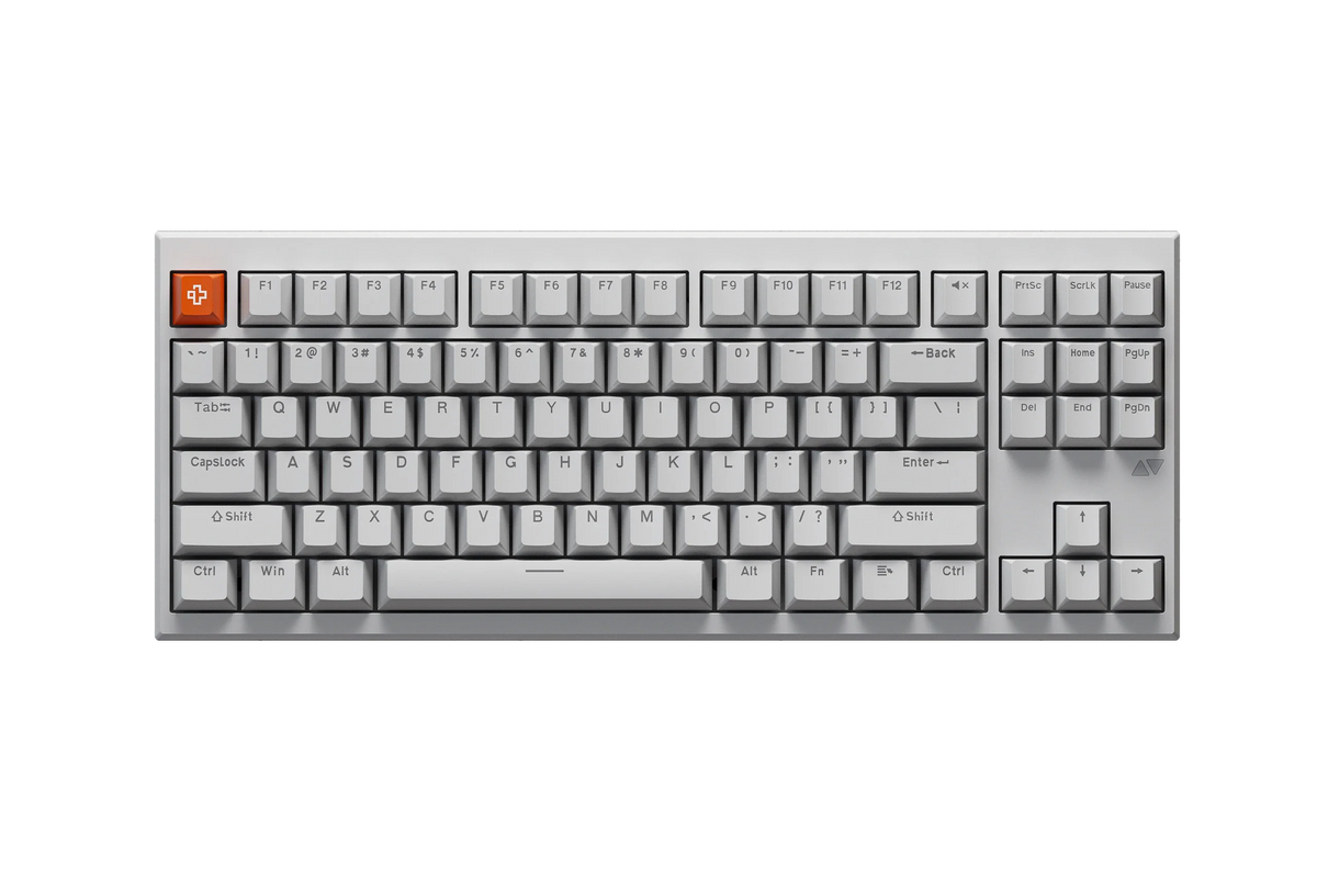 QwertyKey H87 Pro V2 Biała – Bezprzewodowa Klawiatura Mechaniczna Gamingowa, Hotswap, Gasket, Full RGB