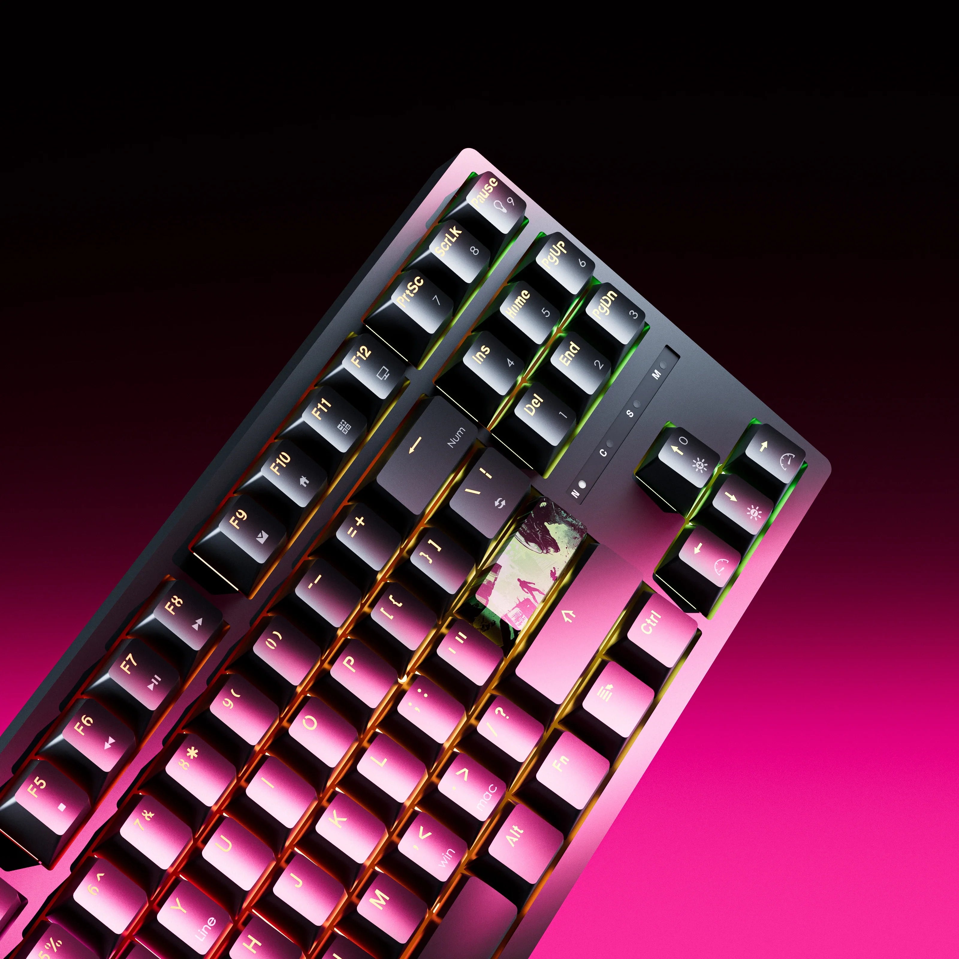 QwertyKey H87, czarna - bezprzewodowa klawiatura mechaniczna gamingowa, Hotswap, RGB